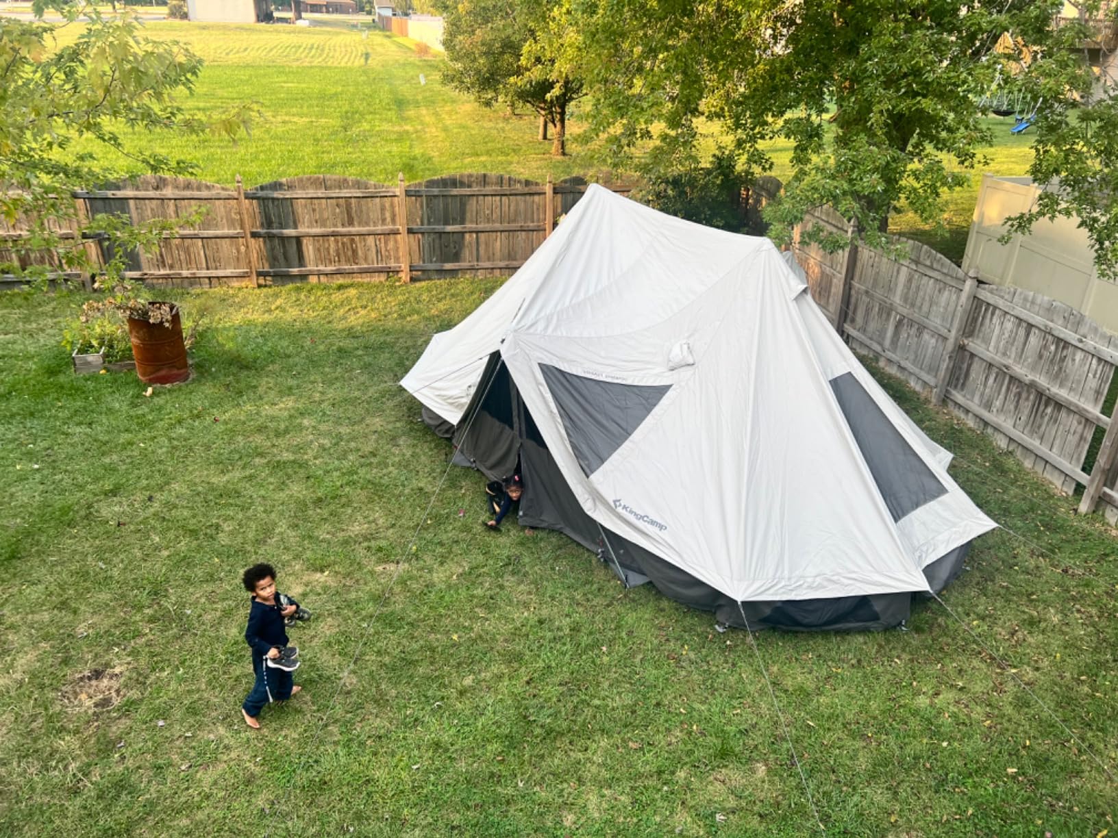 KingCamp Canvas Bell Yurt Tents, 4 Seasons Large Waterproof & Windproof Luxury Glamping Tent w/Stove Jack customer photo 2