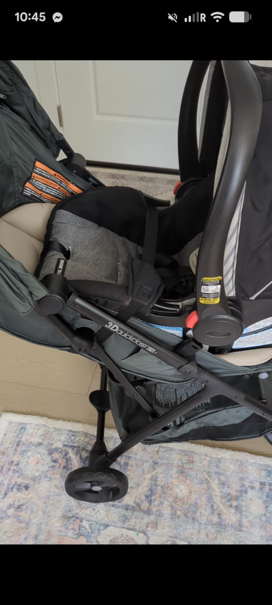 Ingenuity 3Dquickclose CS+ Compact Fold Stroller - Lightweight Stroller with Oversized Canopy, Extra-Large Storage and Compact Fold, Gray customer photo 1