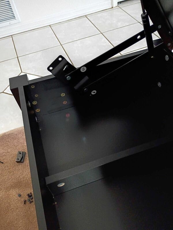 Rolanstar Coffee Table Lift Top, Multi-Function Convertible Coffee Table with Drawers and Hidden Compartment, Converts to Dining Table for Living Room, Home Office, Grey customer photo 1