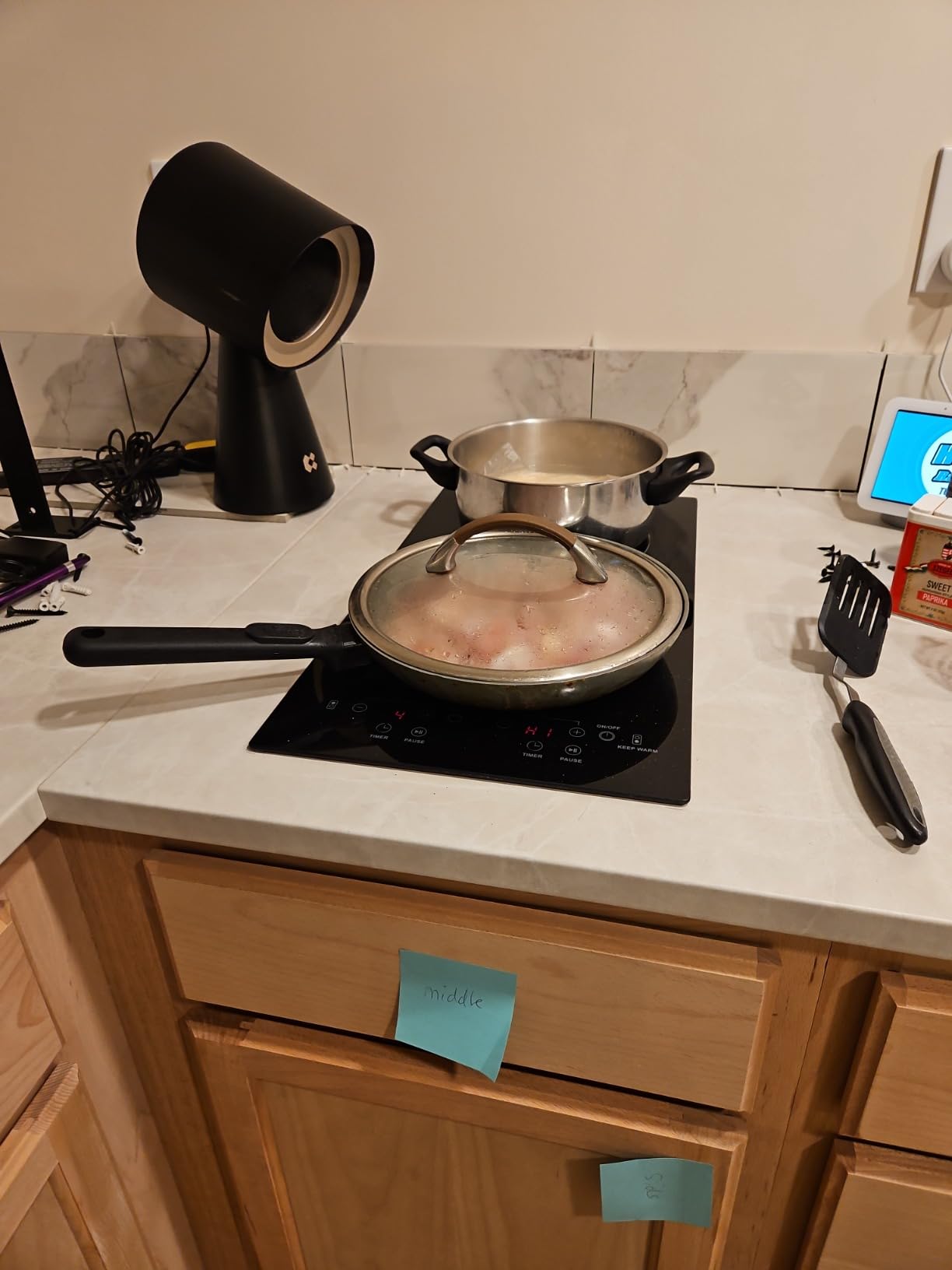 CIARRA Portable Range Hood, Desktop Range Hood with 2 Speed Exhaust Fan, Detachable Aluminum Filter, Large Oil Collection Cup, Portable Kitchen Exhaust Fan for Indoor BBQ, Hot Pot customer photo 2