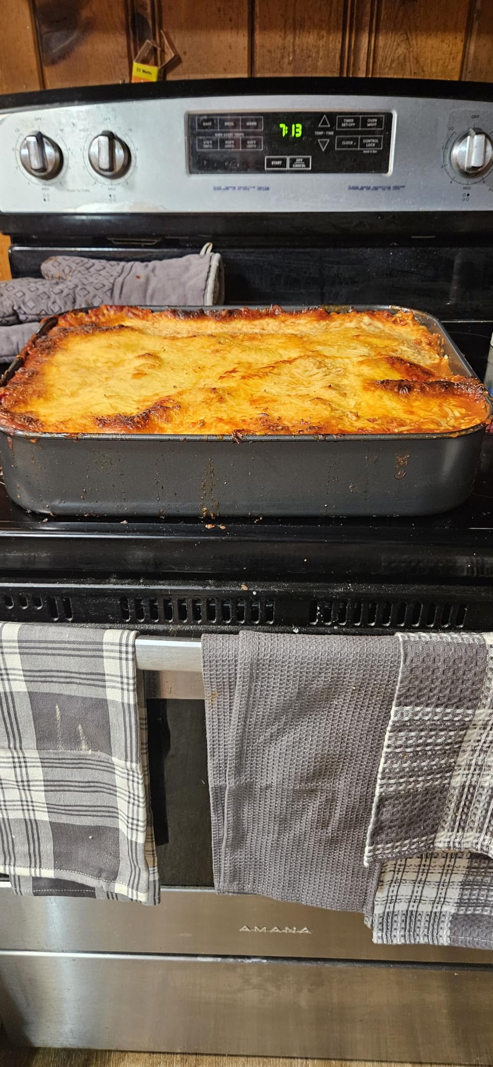 mobzio Lasagna Pan Deep, Baking Pan for Oven, 16x12x3 Inch Baking Dishes for Oven, Roasting Pan Brownie Pan with Handles, Rectangle Cake Pans Sets for Baking, Deep Baking Pan, Nonstick Bakeware Set customer photo 2
