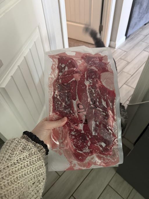 Mesliese Vacuum Sealer Machine Powerful 90Kpa Precision 6-in-1 Compact Food Preservation System with Cutter, 2 Bag Rolls & 5 Pre-cut Bags, Widened 12mm Sealing Strip, Dry&Moist Modes customer photo 2