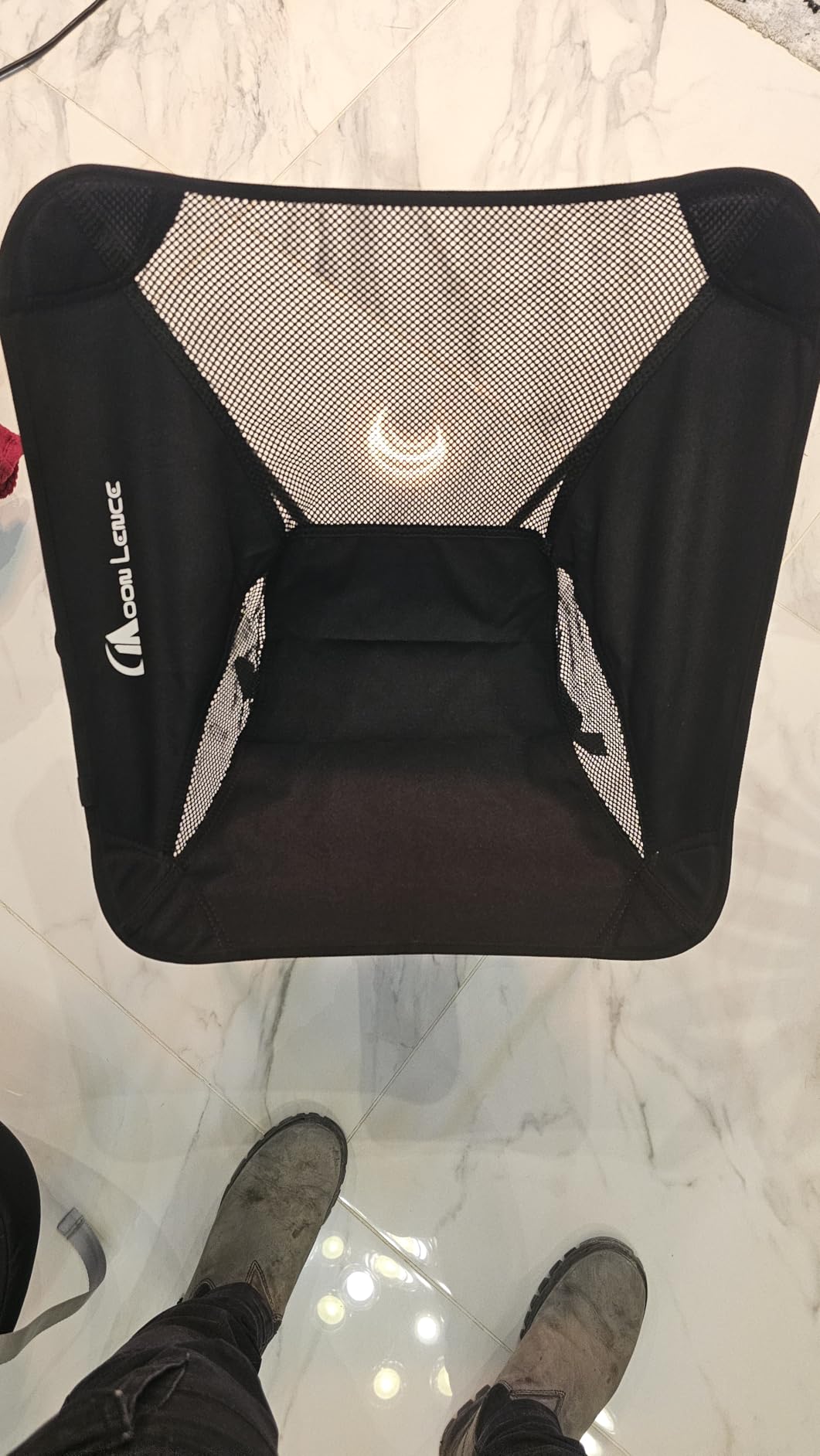 MOON LENCE Portable Camping Chair Backpacking Chair - The 4th Generation Ultralight Folding Chair - Compact, Lightweight Foldable Chairs for Hiking Mountaineering, Beach (Black-1Pack) customer photo 1