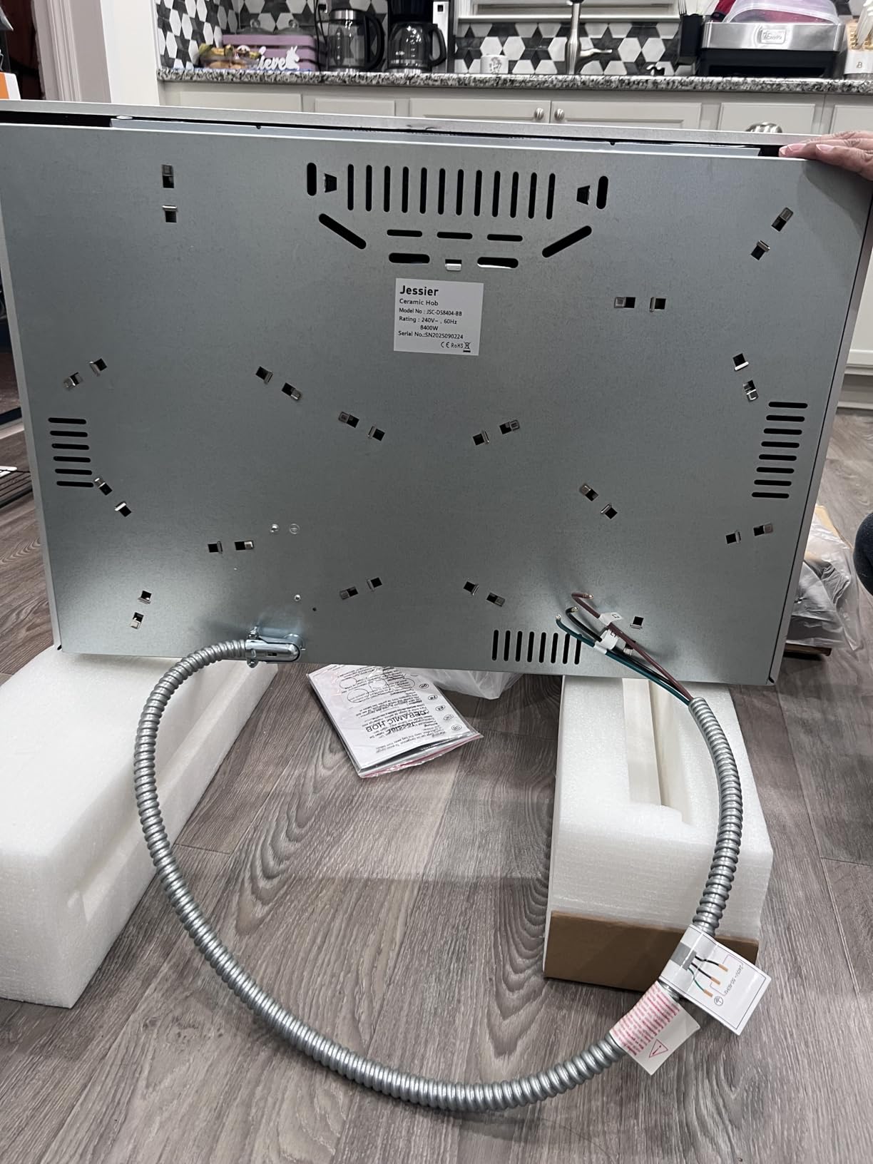 30 Inch Electric Cooktop - 30 Inches Electric Stove 8400W, 5 Burner Ceramic Stovetop Built-in(29.13