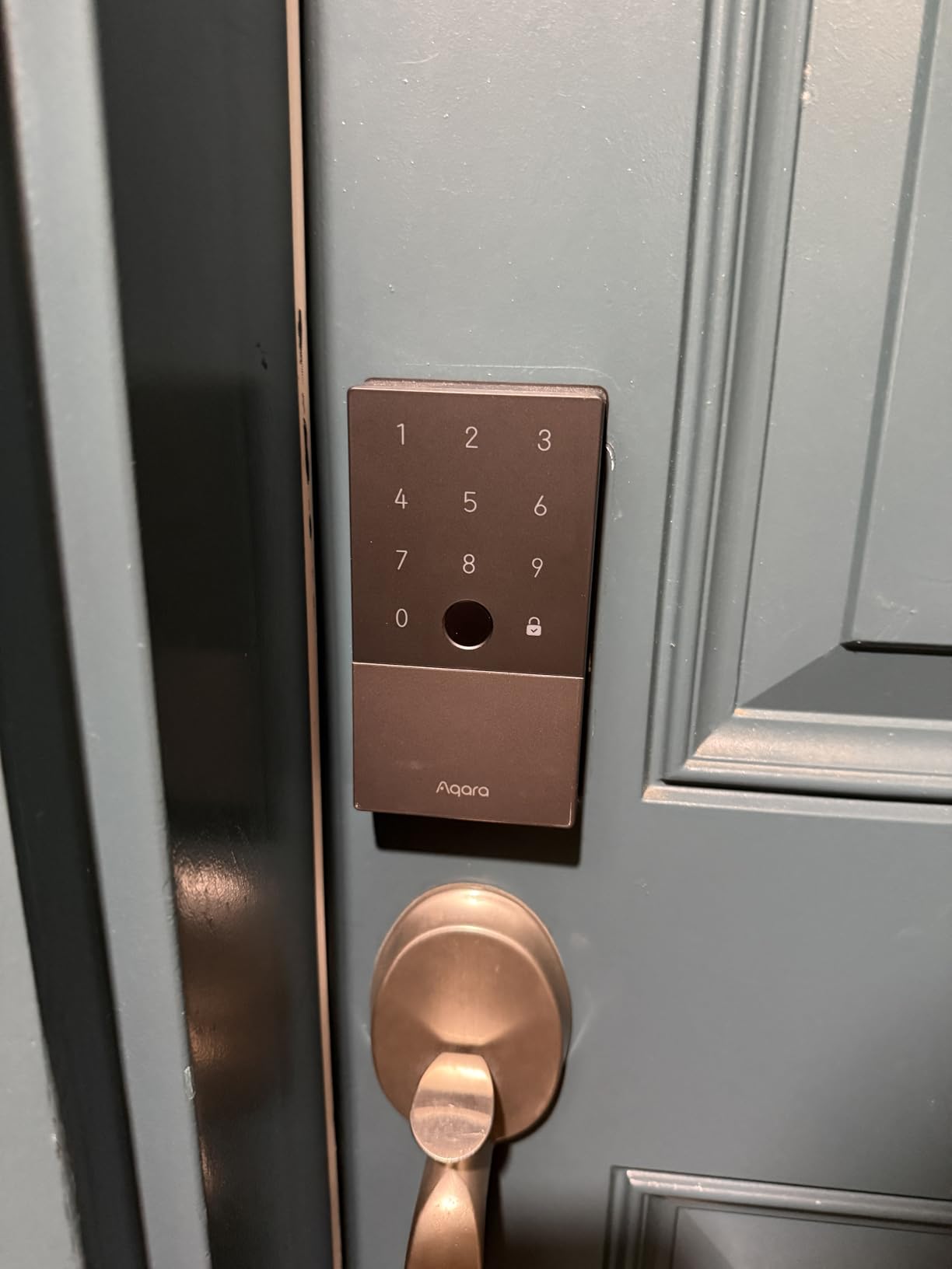 Aqara Smart Lock U100, Fingerprint Keyless Entry Door Lock with Apple Home Key, Touchscreen Keypad, Bluetooth Electronic Deadbolt, IP65 Weatherproof, Supports Apple HomeKit, Alexa, Google, IFTTT customer photo 2