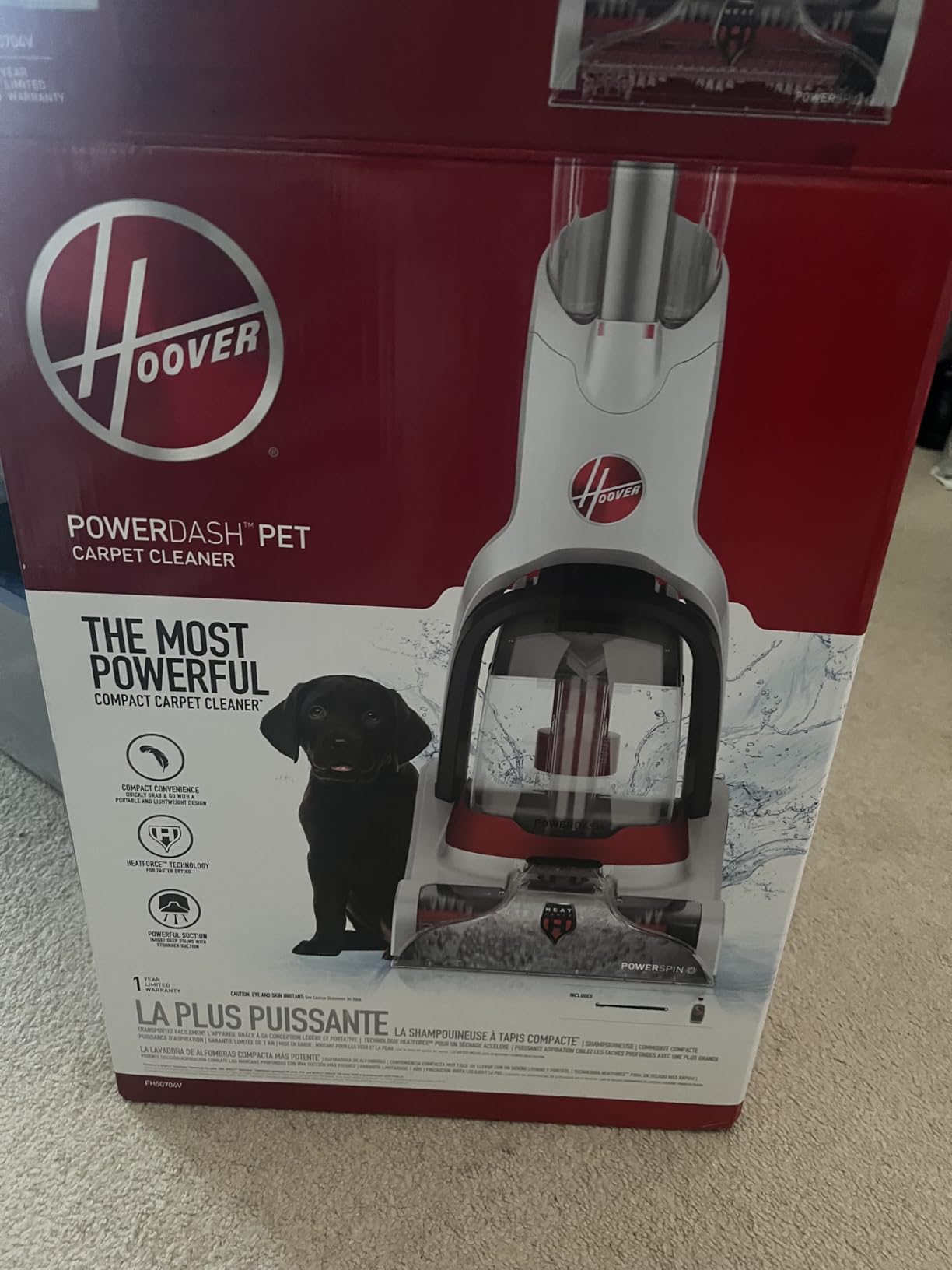 Hoover PowerDash Pet+ Compact Carpet Cleaner Machine, Lightweight Carpet Shampooer Machine, Pair with a Hoover Carpet Cleaner Solution customer photo 1