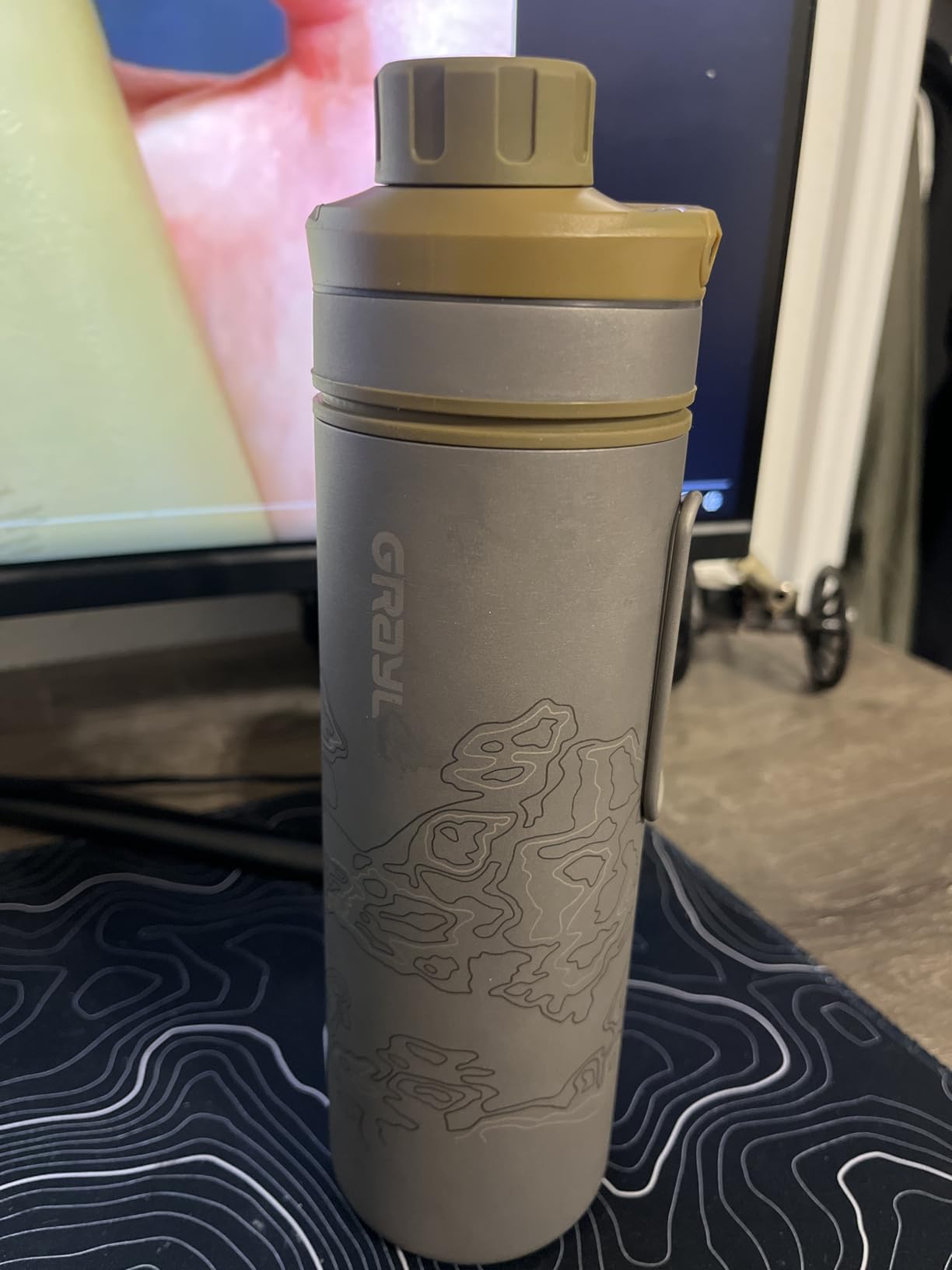 GRAYL UltraPress Titanium 16.9 oz Water Purifier & Filter Bottle for Hiking, Backpacking, Survival, Bushcraft, Travel (Coyote Brown) customer photo 2