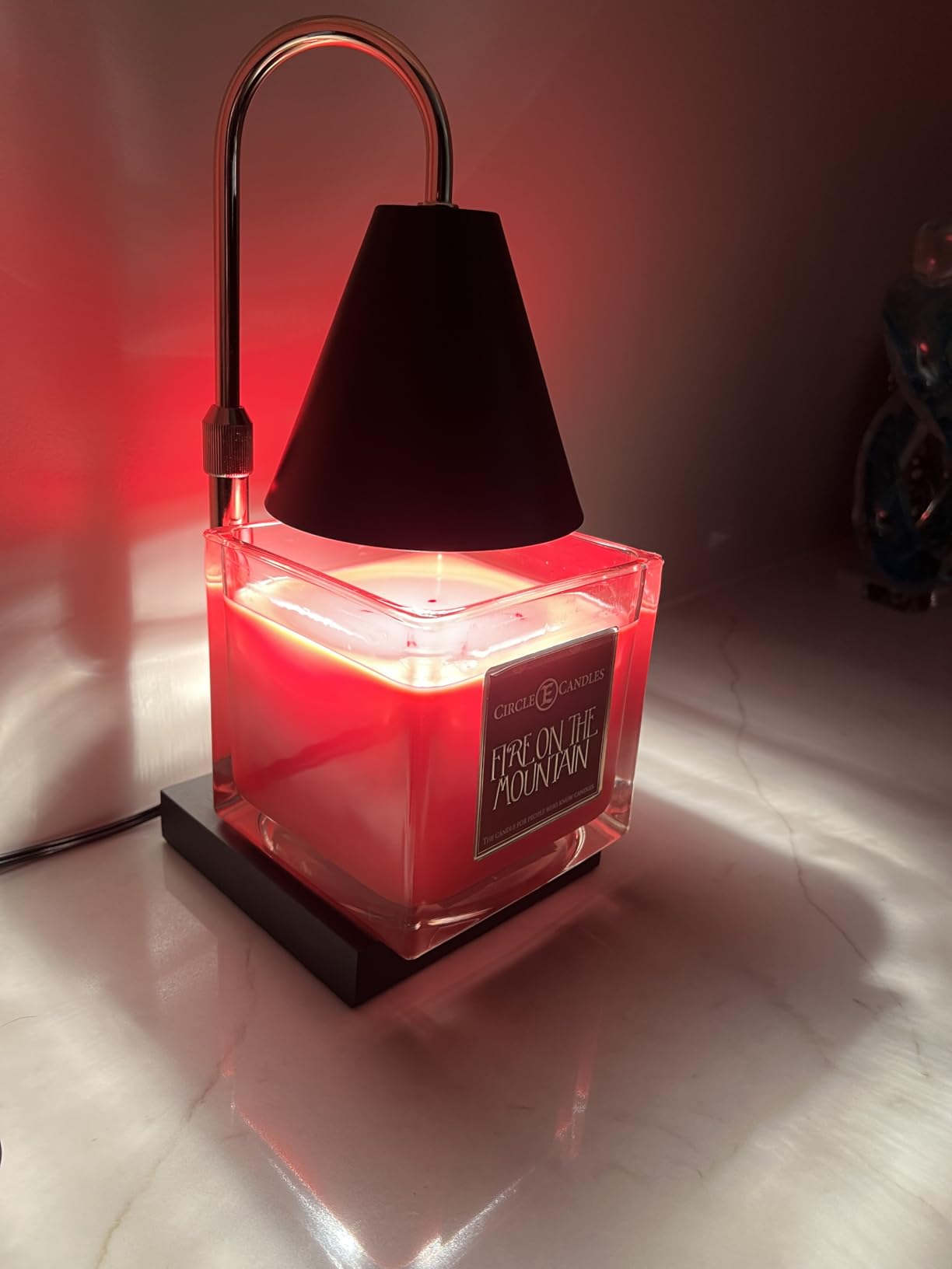 Modern Candle Warmer Lamp with Timer, Dimmable Candle Lamp Warmer, Mothers Day Birthday Gifts for Women Men, Black Candle Warmer, Adjustable Candle Light Warmer customer photo 2