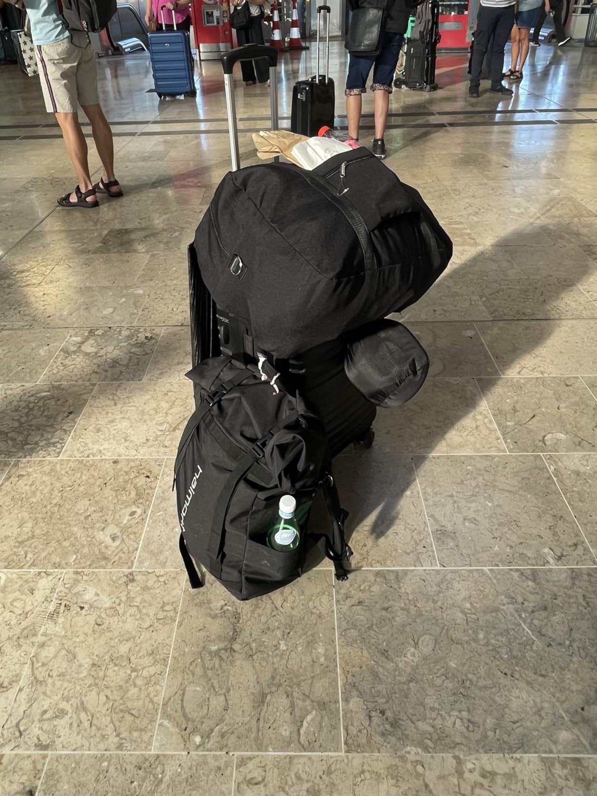 Haimont Rolltop Backpack for Men Women Water-Resistant Carry on Travel Backpack Casual Daypack with Laptop Compartment for Work Trip Hiking, 20L, Black customer photo 2