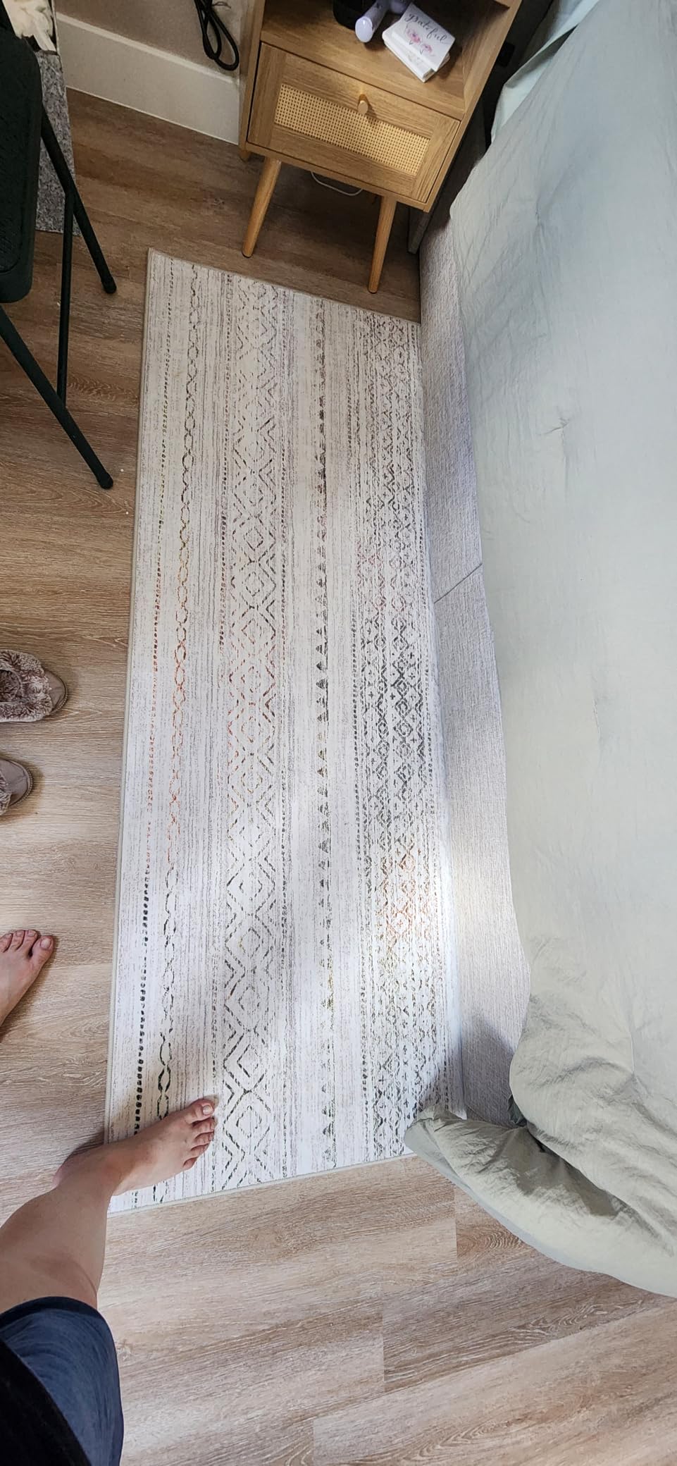 Nakagishi Area Rug Living Room Rugs: 5x7 Large Soft Machine Washable Boho Moroccan Farmhouse Stain Resistant Indoor Floor Carpet customer photo 2