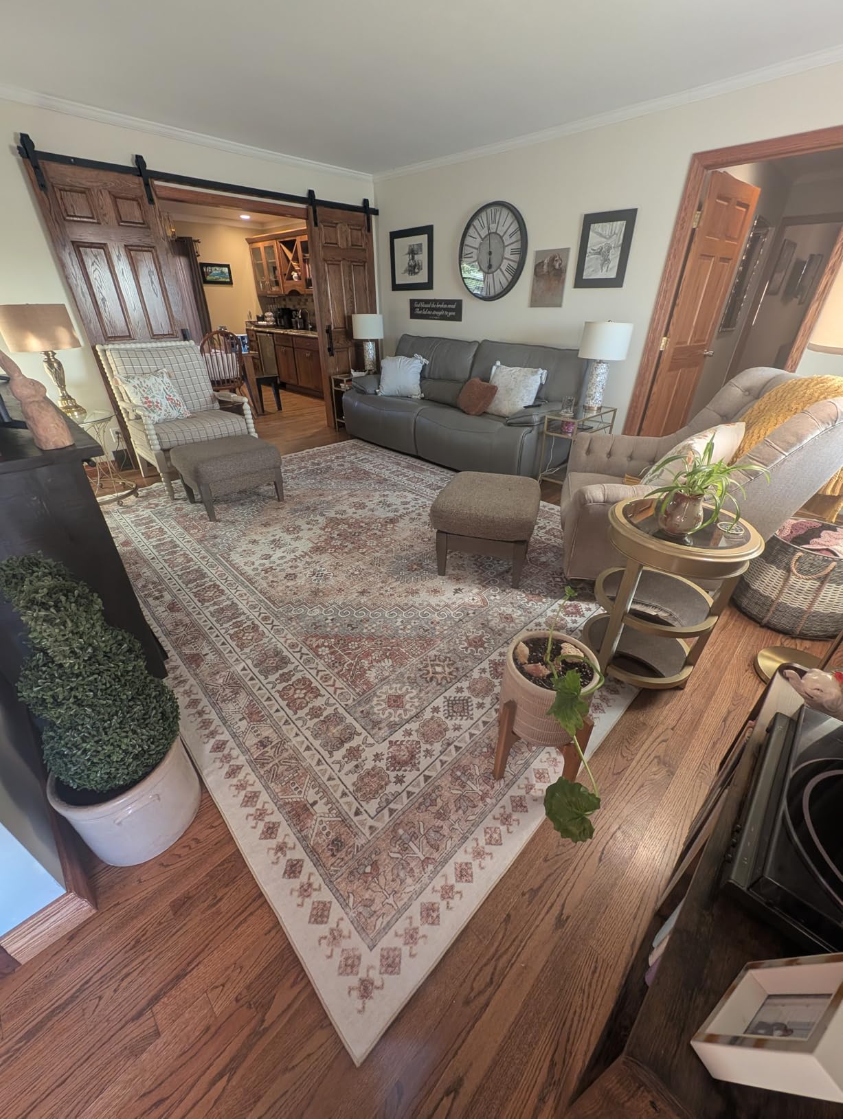 zesthome 8x10 Area Rugs for Living Room, Non-Slip Backing Washable Rugs, Vintage Large Area Rug, Stain Resistant Home Decor Rug customer photo 2