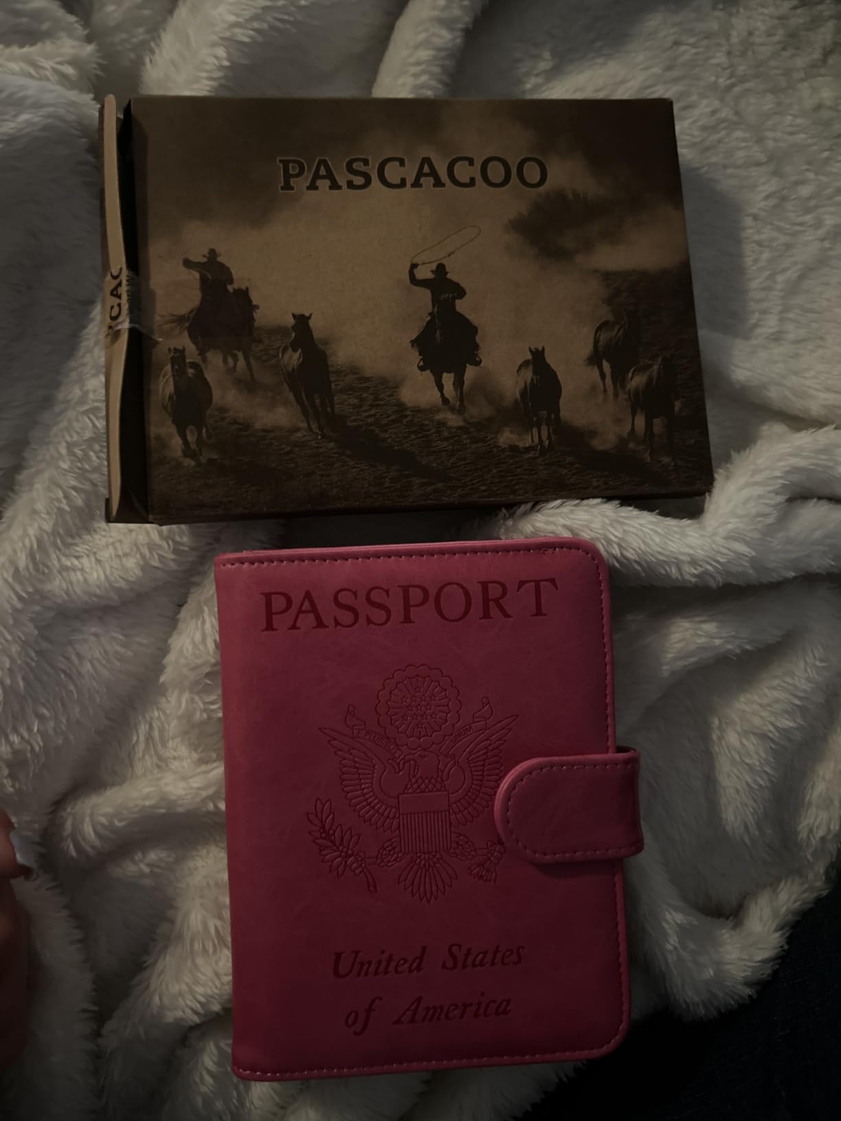 Passport Holder With Luggage Tag Cover Wallet RFID Blocking Leather Case Travel Essentials Accessories Travel Must Have (114#Pink) customer photo 1