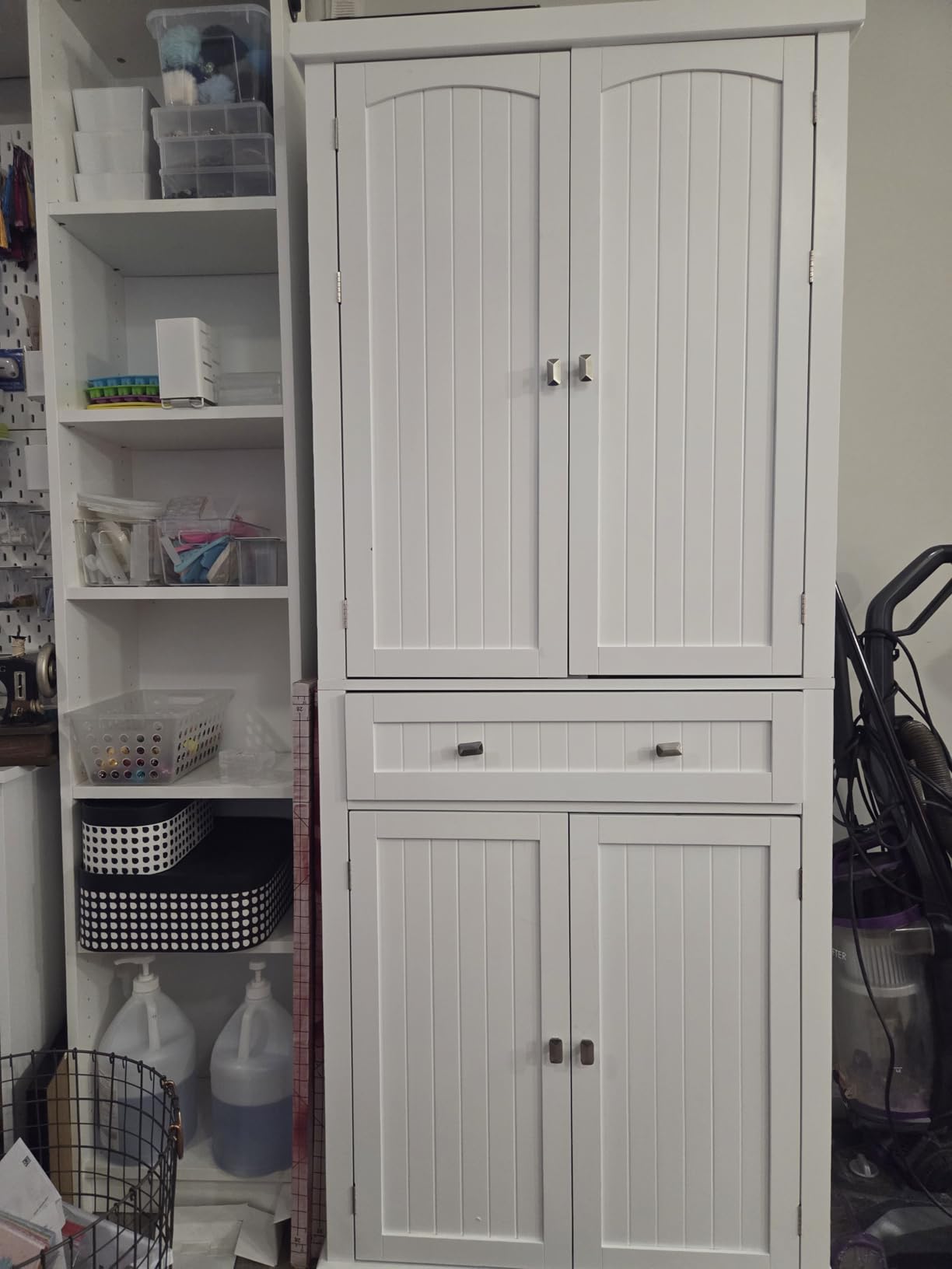 VASAGLE Pantry Cabinet, 71.7-Inch High Freestanding Tall Cupboard Storage Cabinet with a Drawer, 2 Cabinets, 4 Adjustable Shelves, 6 Door Shelves, for Living Room, Kitchen, White UBBC561P31V2 customer photo 1