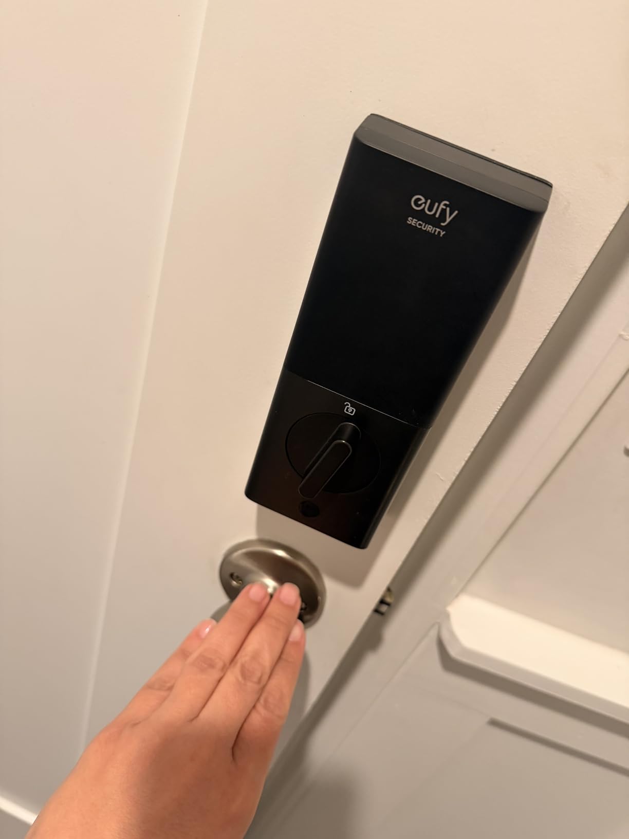 eufy Security Smart Lock C220, Fingerprint Keyless Entry Door Lock, Built-in Wi-Fi, App Remote Control, Front Door Smart Lock Deadbolt, 8Months Battery, Reliable Power, IP53 Waterproof, BHMA Grade 3 customer photo 2