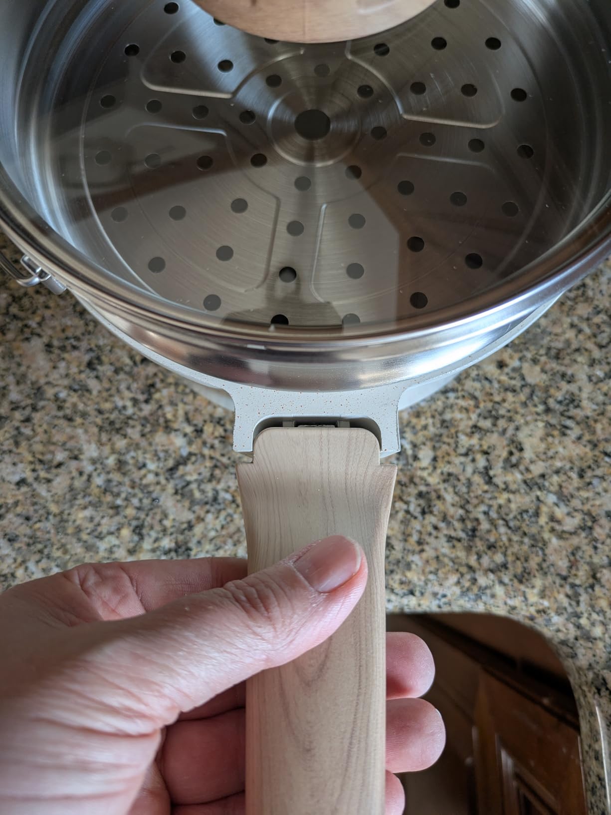 CAROTE 21Pcs Pots and Pans Set, Nonstick Cookware Sets, White Granite Induction Cookware Non Stick Cooking Set w/Frying Pans & Saucepans(PFOS, PFOA Free) customer photo 1