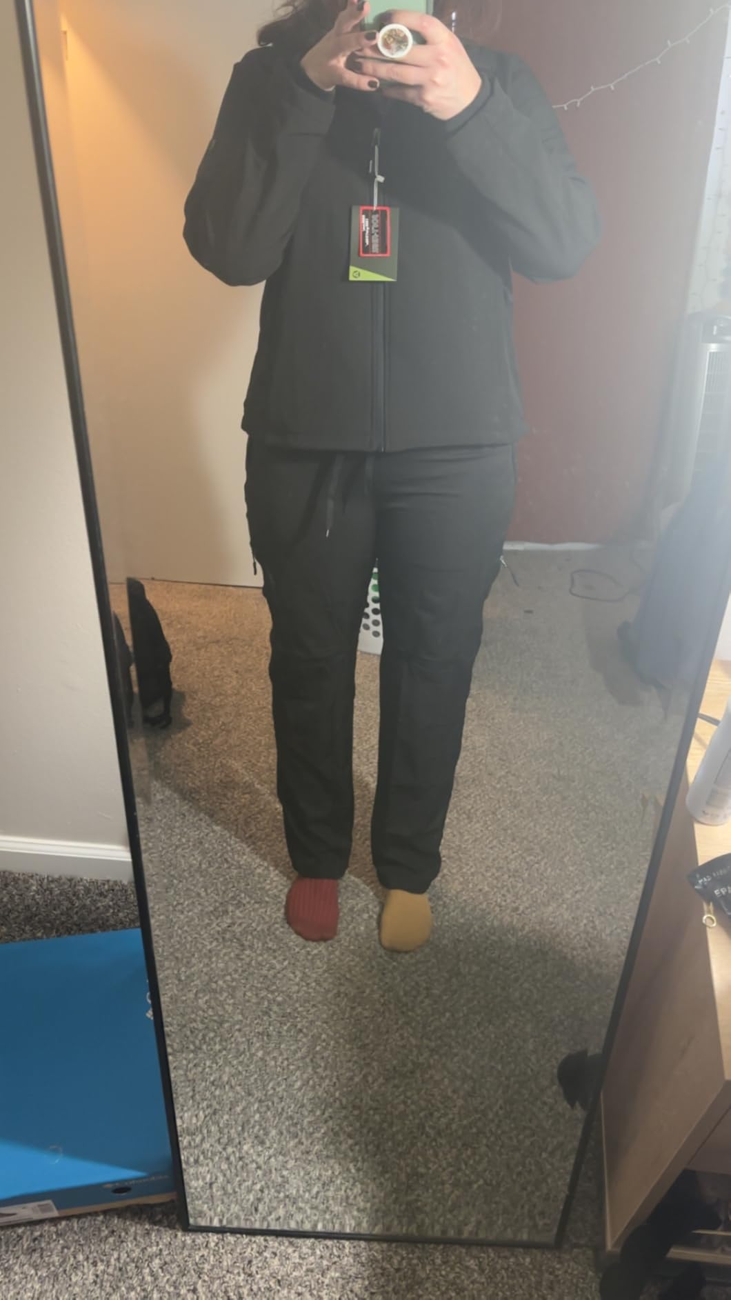 Women's Softshell Jacket with Hood Fleece Lined Warm Lightweight Waterproof Insulated Windbreaker customer photo 1