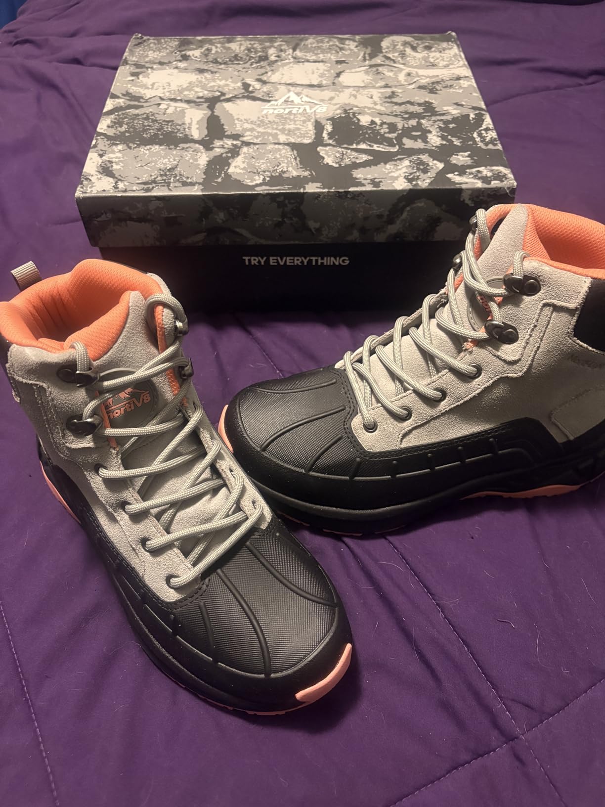 Women's Waterproof Hiking Boots Outdoor Trekking Camping Trail customer photo 1