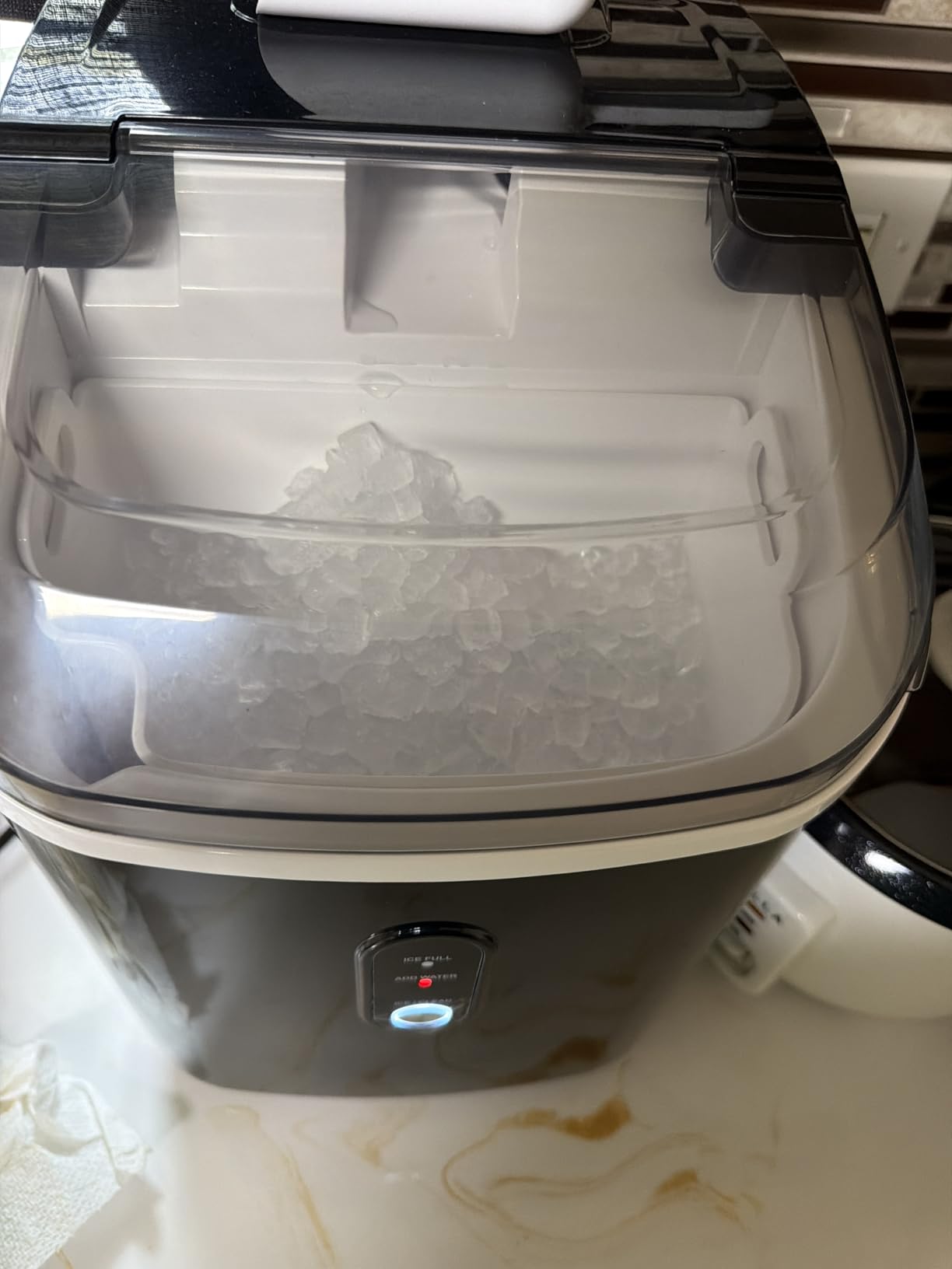 Nugget Ice Maker Countertop, Silonn Chewable Pellet Ice Machine with Self-Cleaning Function, 33lbs/24H customer photo 2