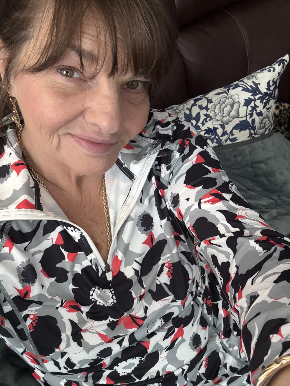 Women Long Sleeve Shirts Sun Protection 1/4 Zip Summer Quick Dry Hiking Shirts Quarter Zip Pullover for Women customer photo 2