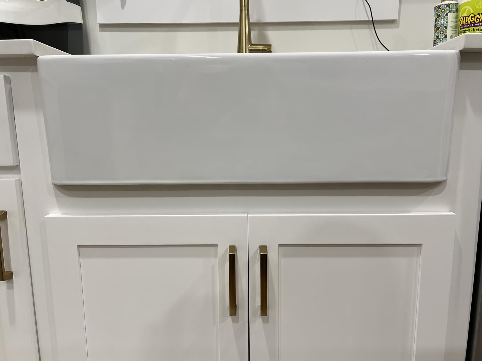 TUKTUK White Farmhouse Sink 30 inch Farm Sink Fireclay Apron Front Single Bowl Kitchen Sinks customer photo 1