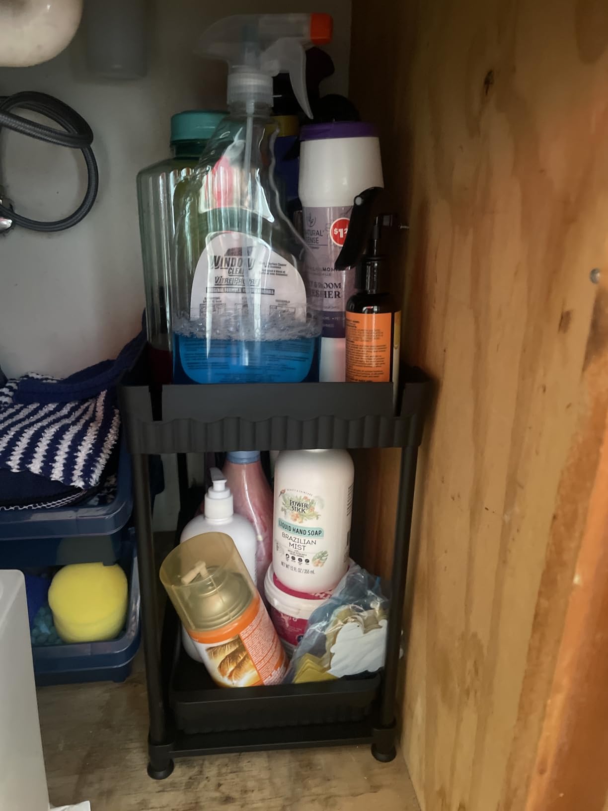 3 Pack Under Sink Organizers, 2-Tier Multi-Use Kitchen and Bathroom Organizers and Storage with Sliding Drawers, Bathroom Cabinet Organizer (Black, 12.8 Inch) customer photo 2