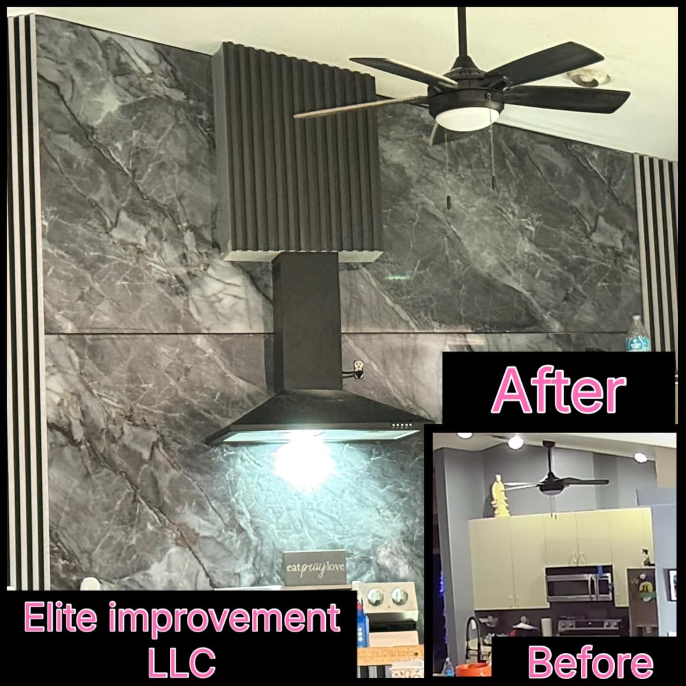 SNDOAS Black Range Hood, Wall Mount Range Hood 30 inch, Stainless Steel Kitchen Hood with Ducted/Ductless Convertible, Stove Vent Hood, Aluminum Filters, 3 Speed Exhaust Fan, LED Light, Button Control customer photo 1