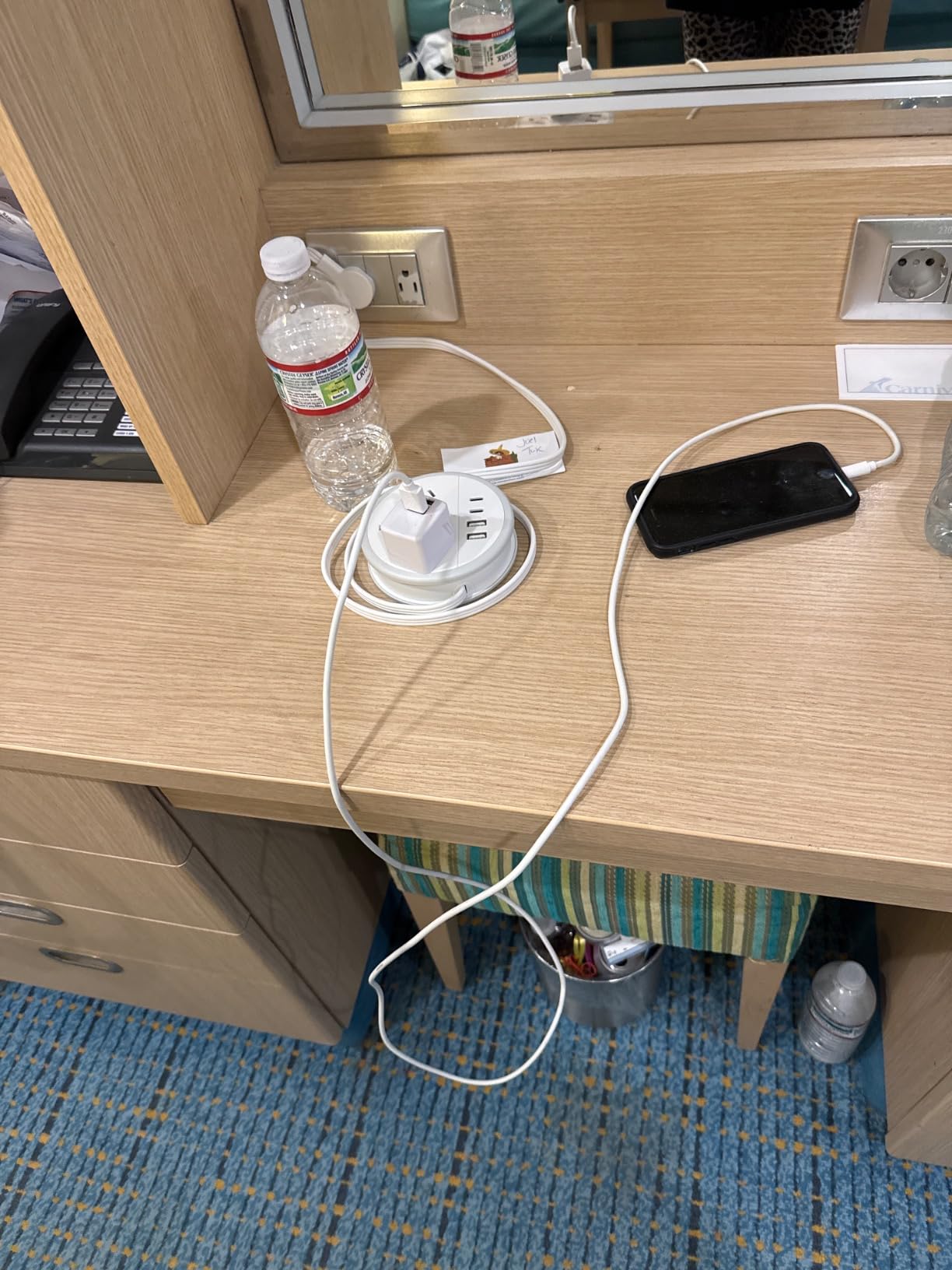 NTONPOWER Travel Power Strip, Travel Essentials, Cruise Essentials 3 Outlets 4 USB Ports(2 USB C), 4FT Wrapped Around Extension Cord for Travel Cruise Ship Beach Vacation Essentials White customer photo 1