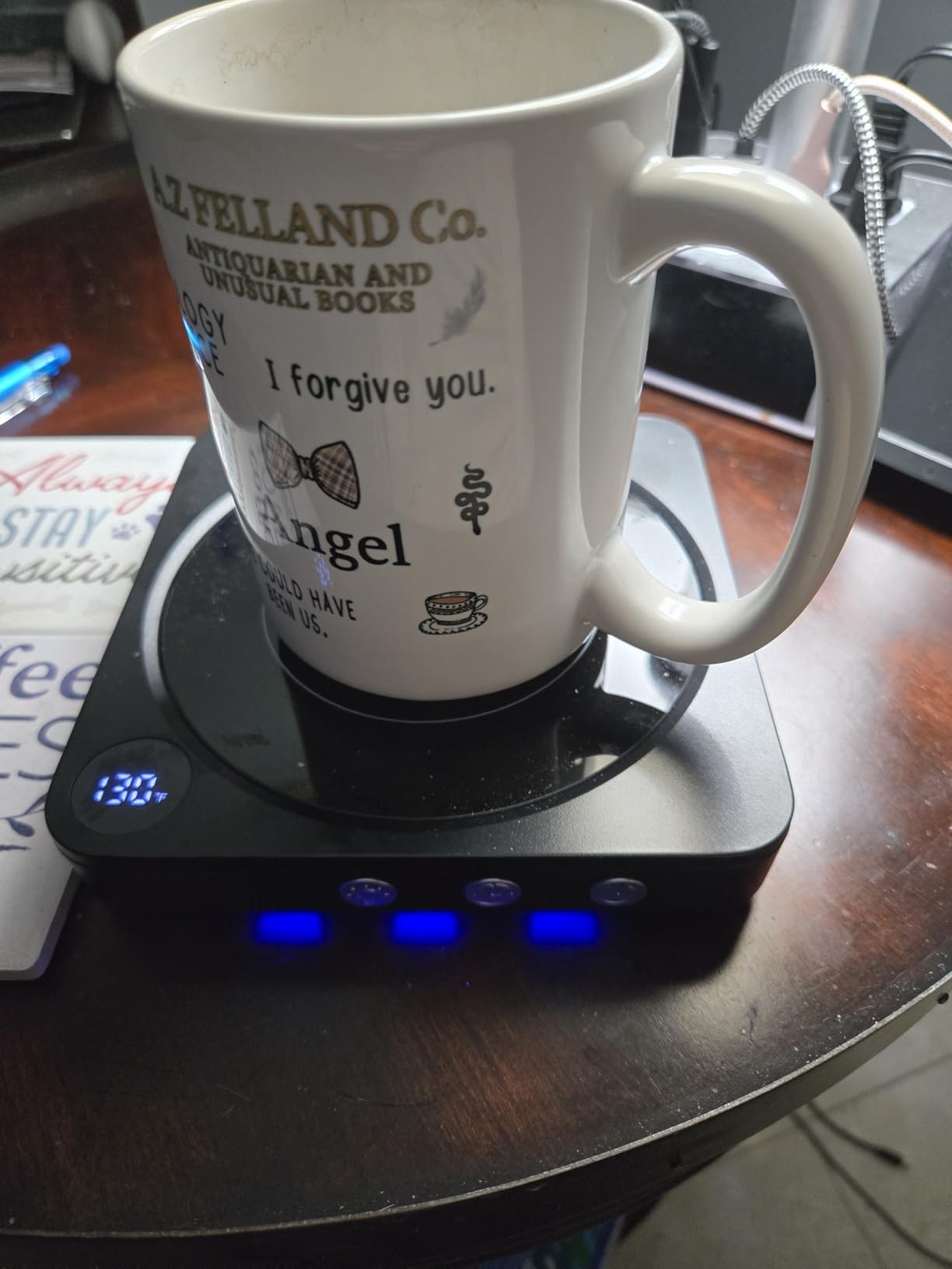 Mug Warmer - 36W Coffee Mug Warmer for Desk with Temperature Display, 2-12Hrs Auto Shut Off, Smart Candle Warmer customer photo 1
