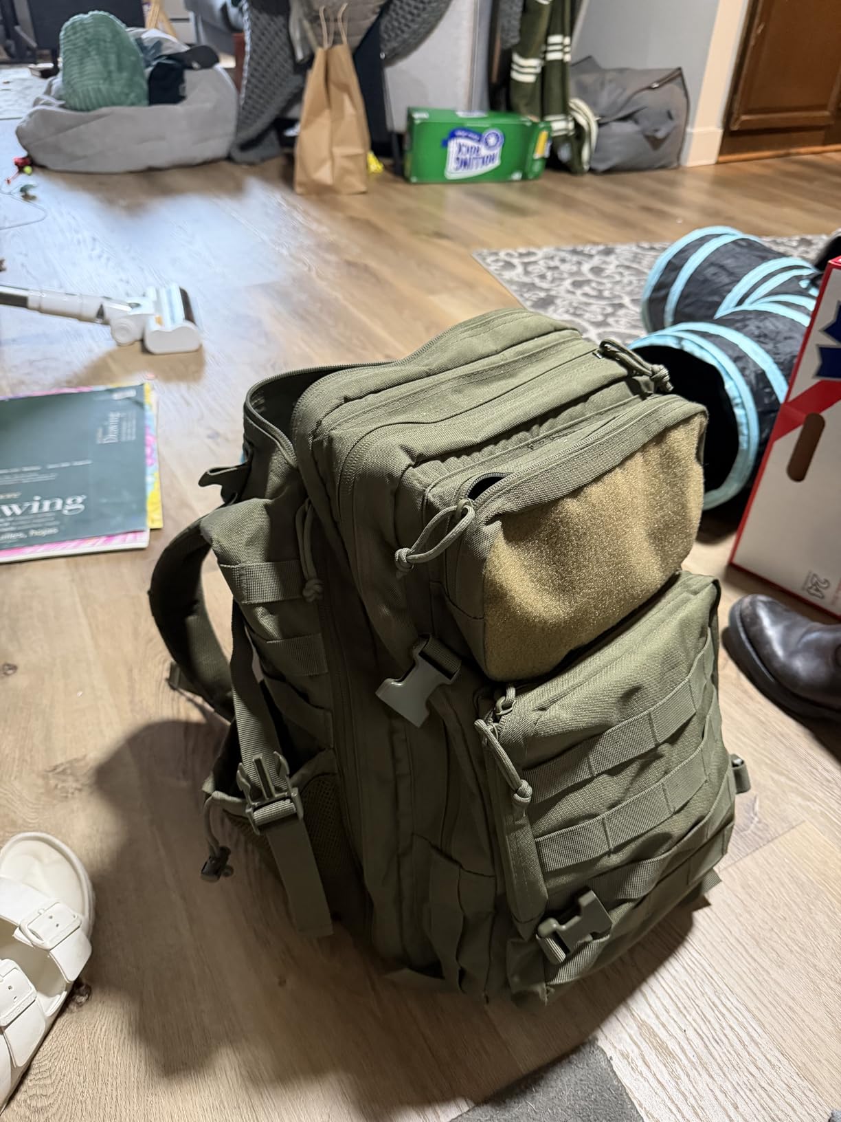 QT&QY 25L/45L Military Tactical Backpack For Men Molle Daypack 3 Day Bug Out Bag Hiking Rucksack With Bottle Holder customer photo 2