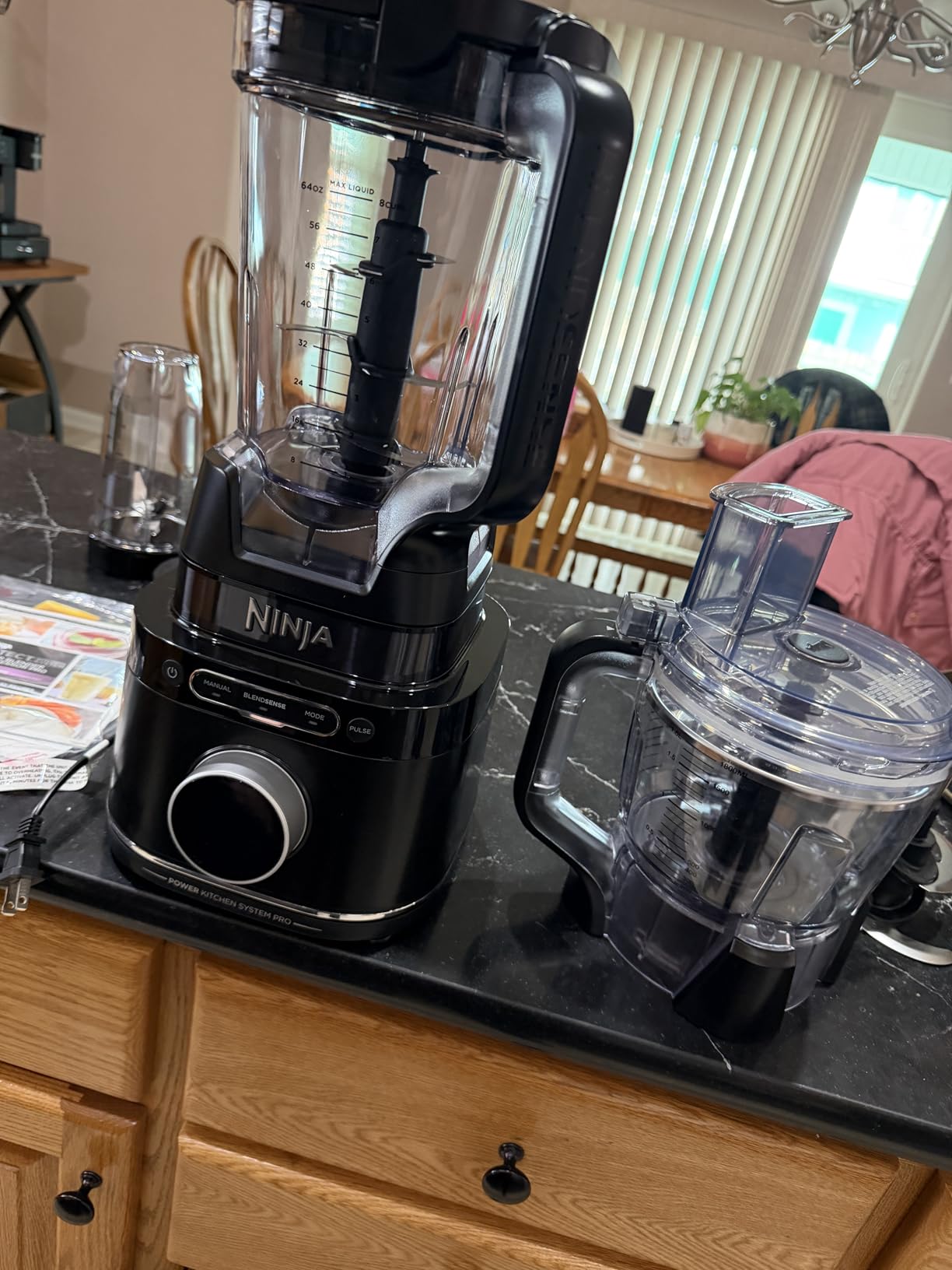 Ninja Kitchen System | All-in-One Food Processor & Blender | 8-Cup Bowl & (1) 24 oz. To-Go Cup BlendSense Tech | For Smoothies, Cookie Dough, Salsas, Cole Slaw & More | 1800 Peak Watt | Black | TB401 customer photo 1