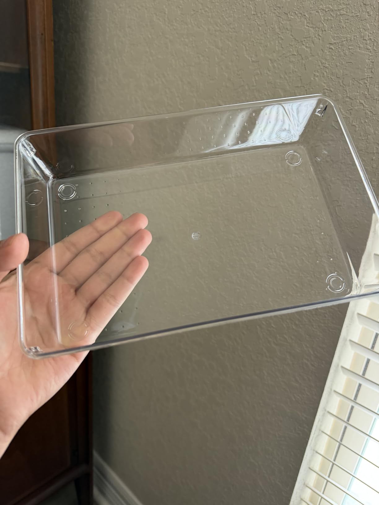 6 Pack Large Clear Plastic Drawer Organizer Trays, Acrylic Kitchen Drawer Organization and Storage Dividers, Non-Slip Storage Bins for Makeup, Kitchen Utensils, Bathroom, Jewelries and Office Desk customer photo 1