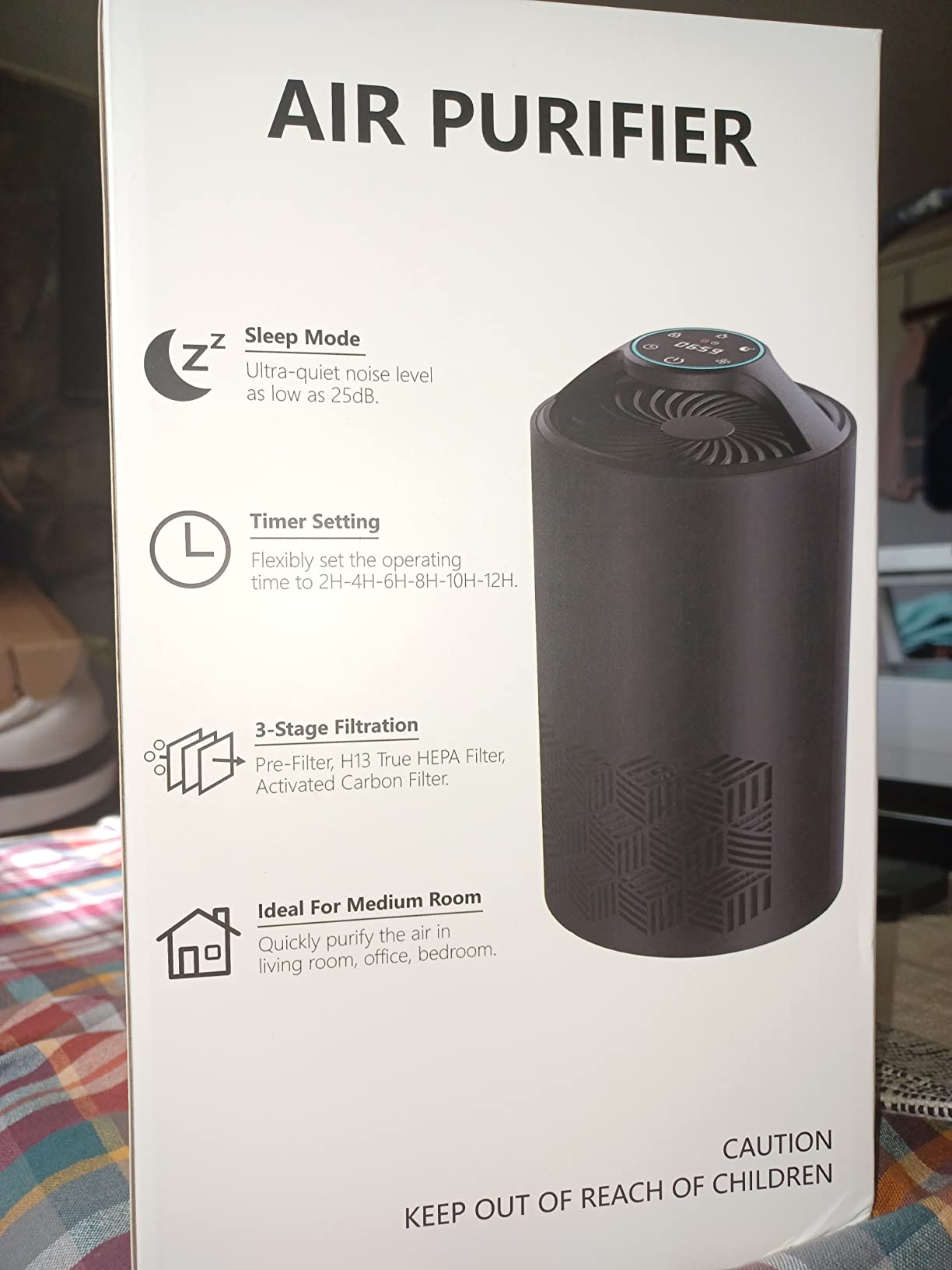 Tolife Air Purifier Large Room, Air Purifiers for Home Pets Hair with Washable Filter, Air Cleaner for Bedroom up to 1095 Ft2 Dust Smoke Odor, Sleep Mode, Timer, White customer photo 1