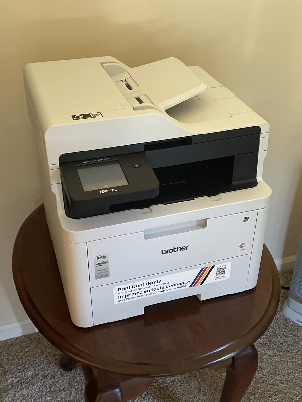 Brother MFC-L3720CDW Wireless Color Laser Printer with Scanner, Copier and Fax | Auto Duplex and 250-Sheet Capacity customer photo 1