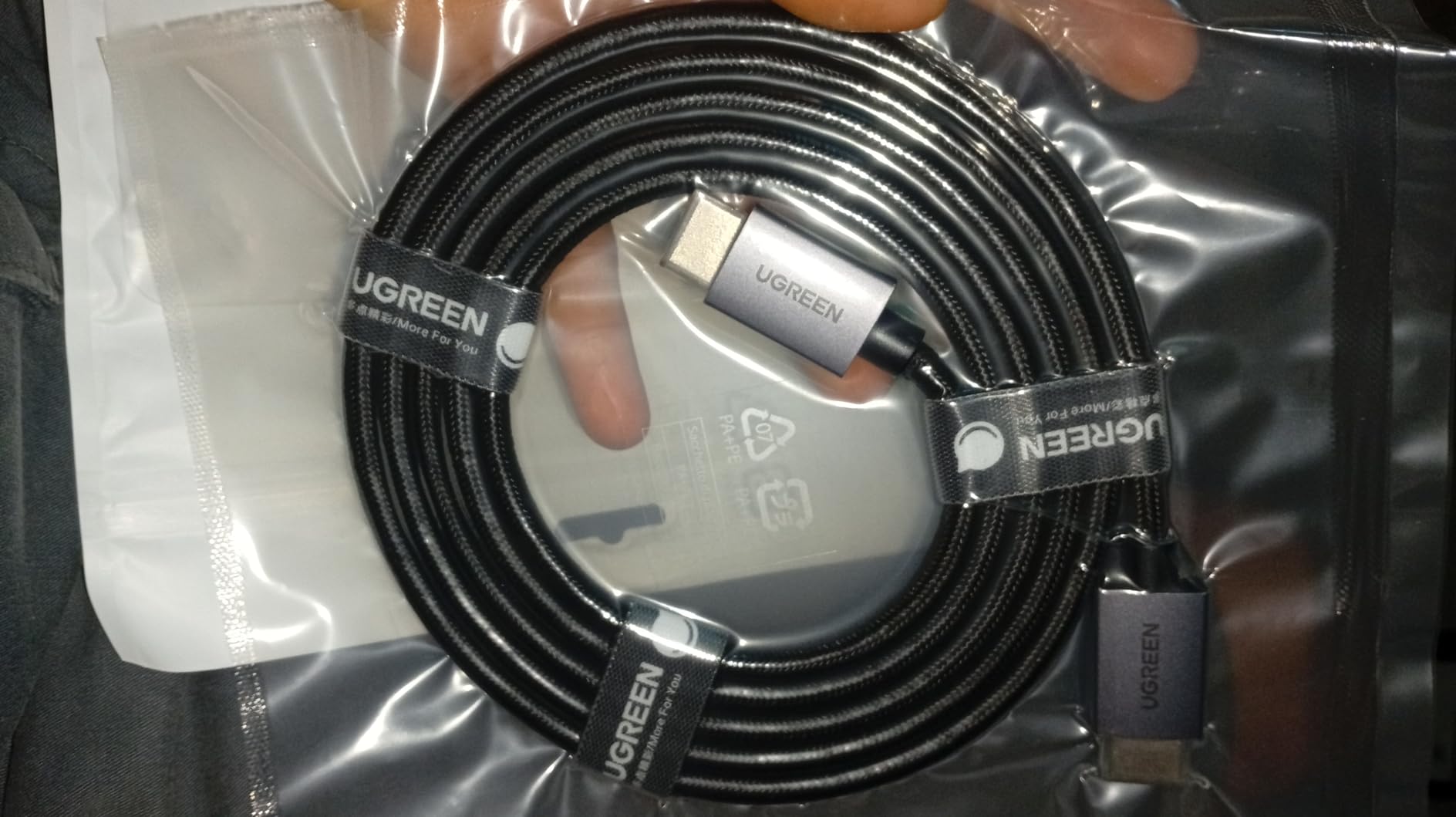 UGREEN 8K HDMI 2.1 Cable 48Gbps 6.6FT, Certified Ultra High Speed HDMI Cord Aluminum, 4K@240Hz 120Hz 10K 8K@60Hz, HDCP 2.2&2.3, eARC HDR 10 Dolby Compatible with PS5/Blu-ray/Roku TV/Switch 2/Mac mini customer photo 1
