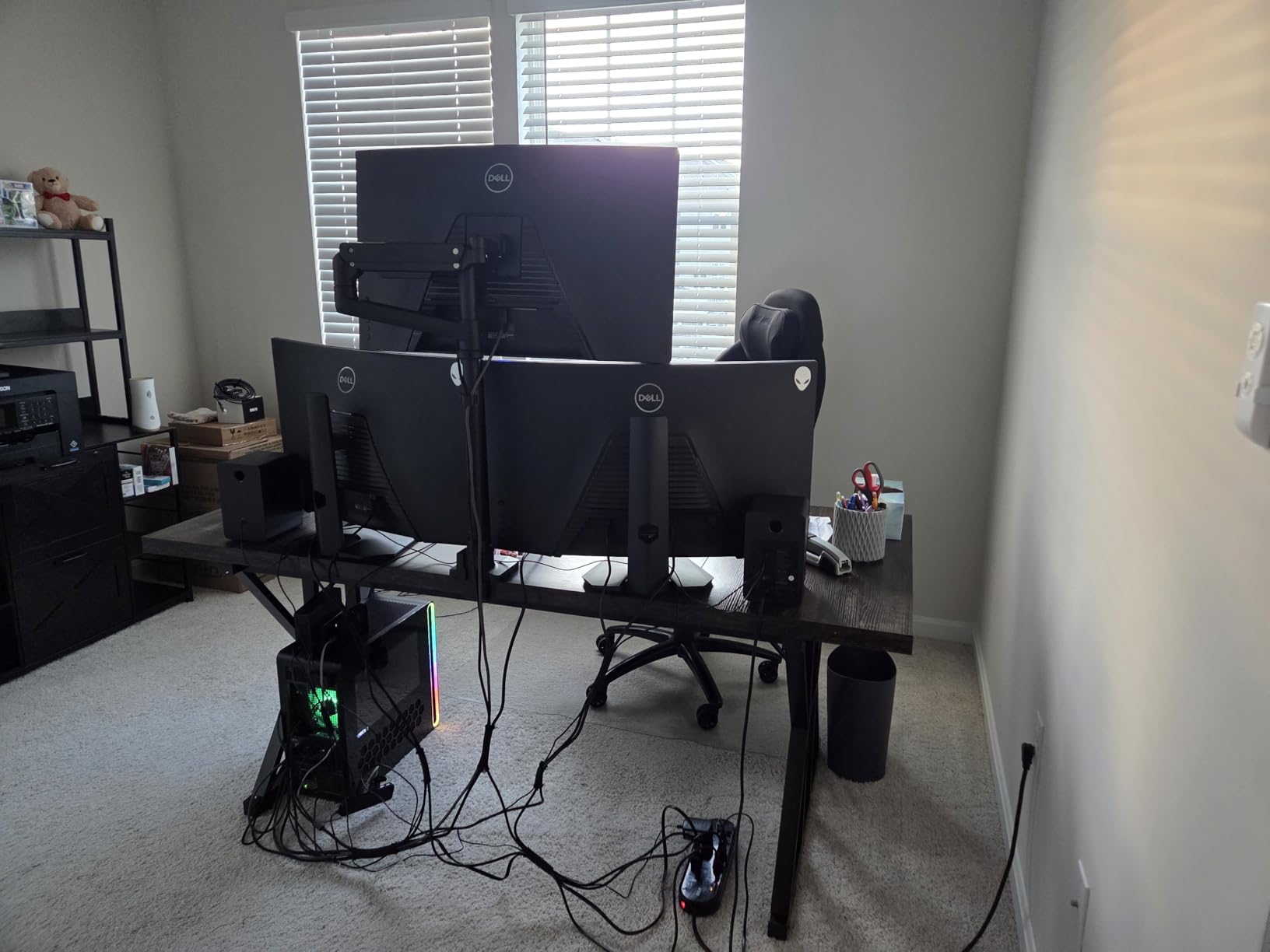 Tribesigns 70.8-Inch Executive Desk, Large Computer Office Desk Workstation, Modern Simple Style Laptop Desk Study Writing Table Business Furniture for Home Office (Brown/Black, 70.8 Inch) customer photo 2