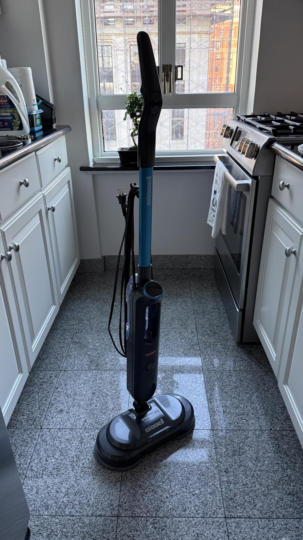 BISSELL Spinwave SmartSteam All-in-One Scrubbing and Sanitizing Electric Hard Floor Steam Mop w/LED Headlights & Swivel Steering 3897A customer photo 1