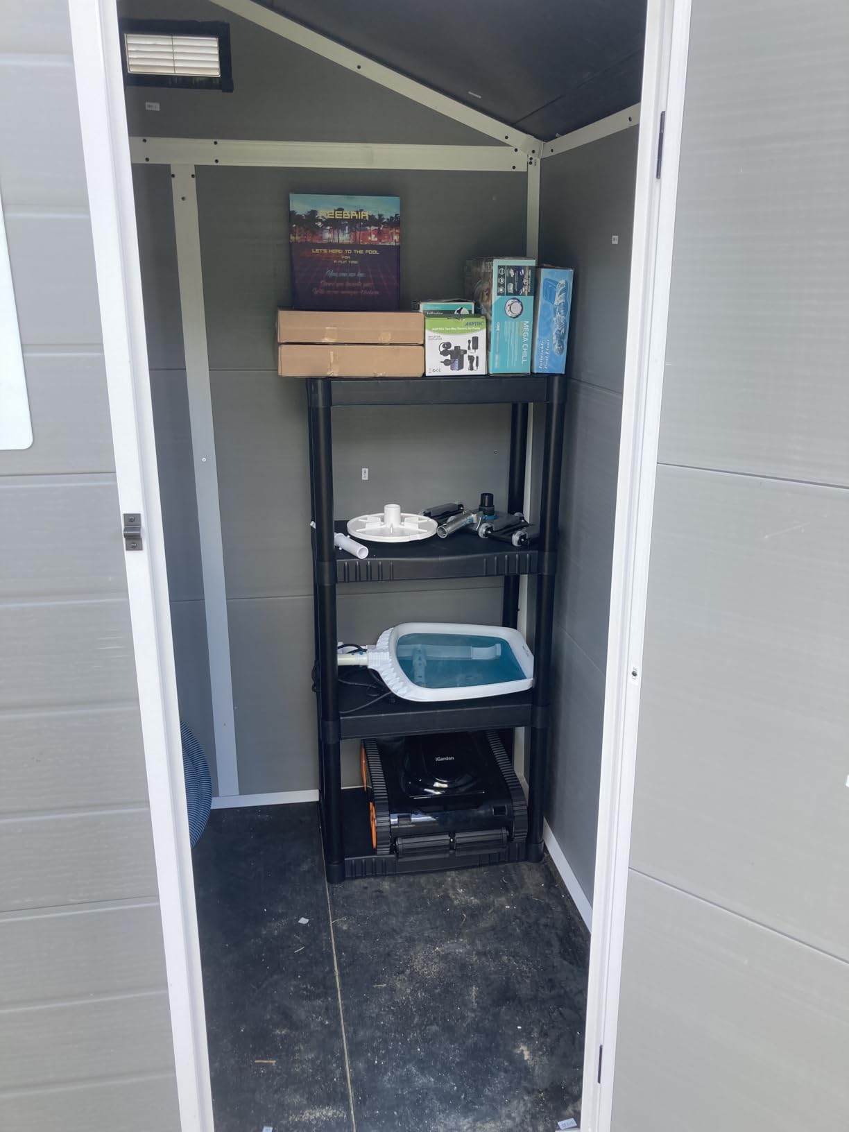 Plano 4-Shelf Plastic Storage Shelves, 48