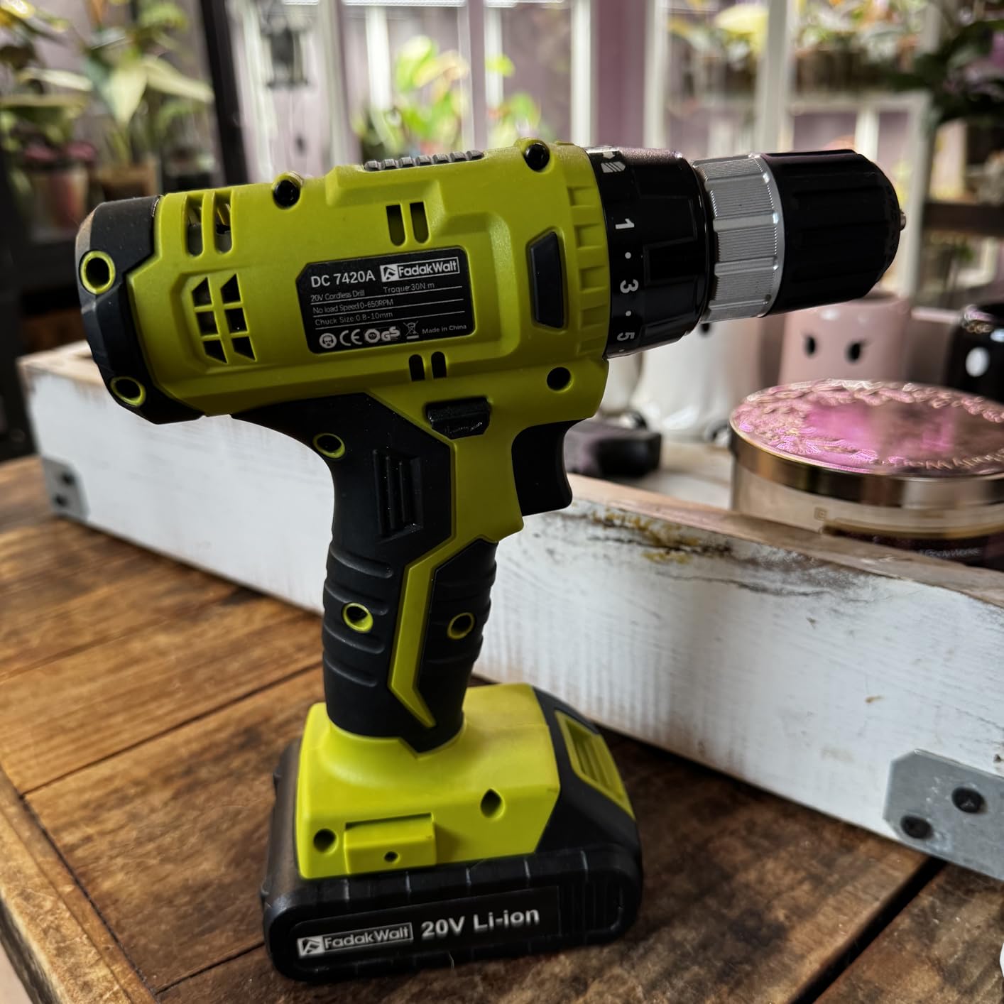 FADAKWALT Cordless Drill Set, 20V Electric Power Drill with Battery And Charger, Torque 30N, 21+1 Torque Setting, 3/8-Inch Keyless Chuck, Drill Driver Bits Kit, with LED customer photo 1