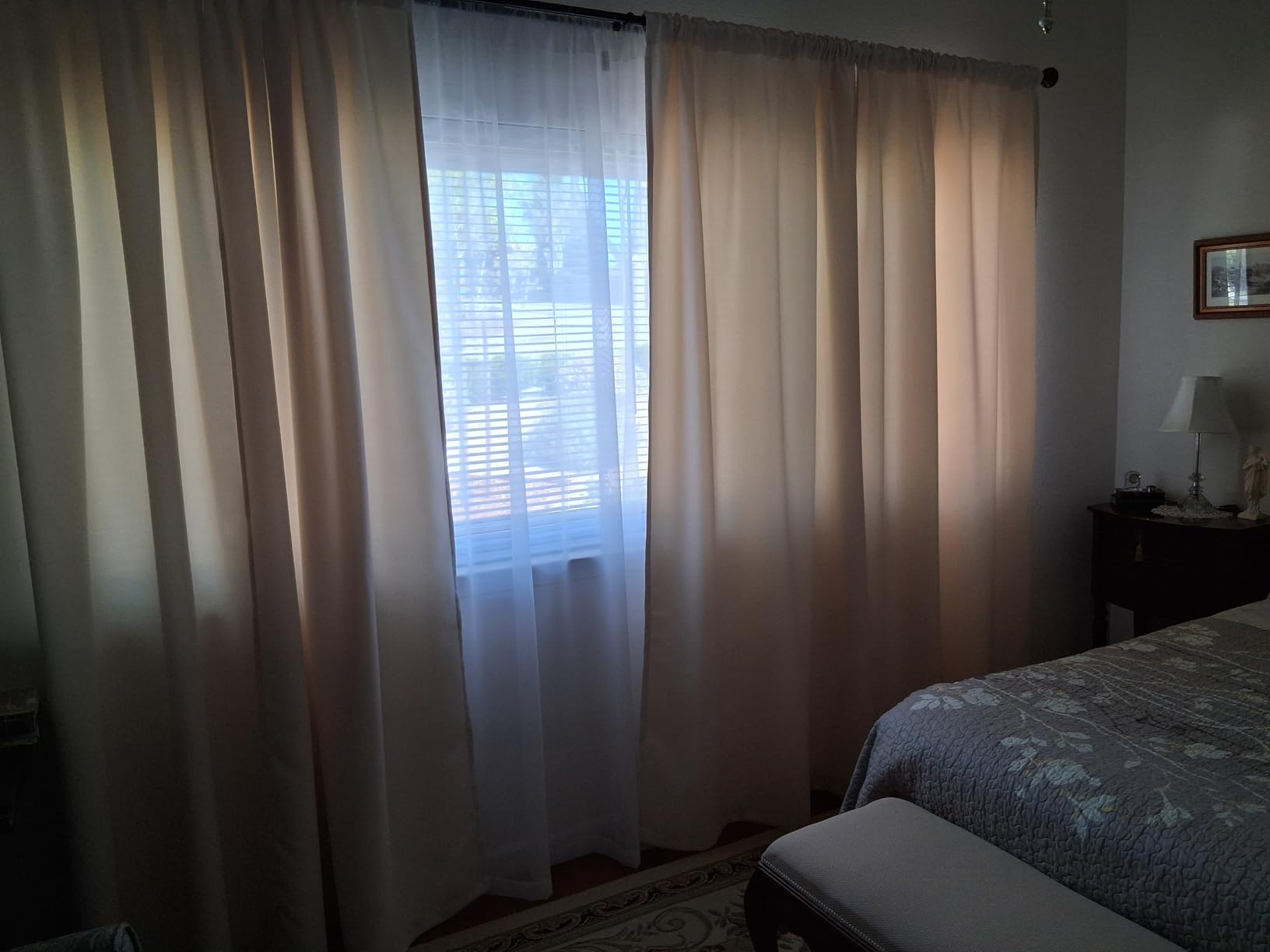 MIULEE 2 Panels Back Tab Blackout Curtains 96 Inch Long for Living Room Bedroom, Halloween Black Rod Pocket/Pinch Pleated Thermal Insulated Room Darkening Light Blocking Floor to Ceiling Curtain/Drape customer photo 2