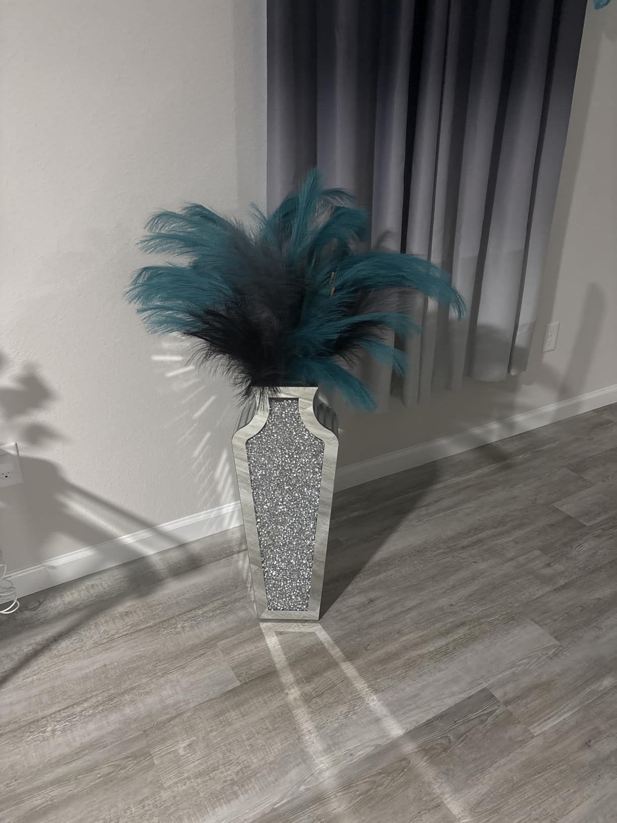 Floor Crushed Diamond Mirrored Vase 27