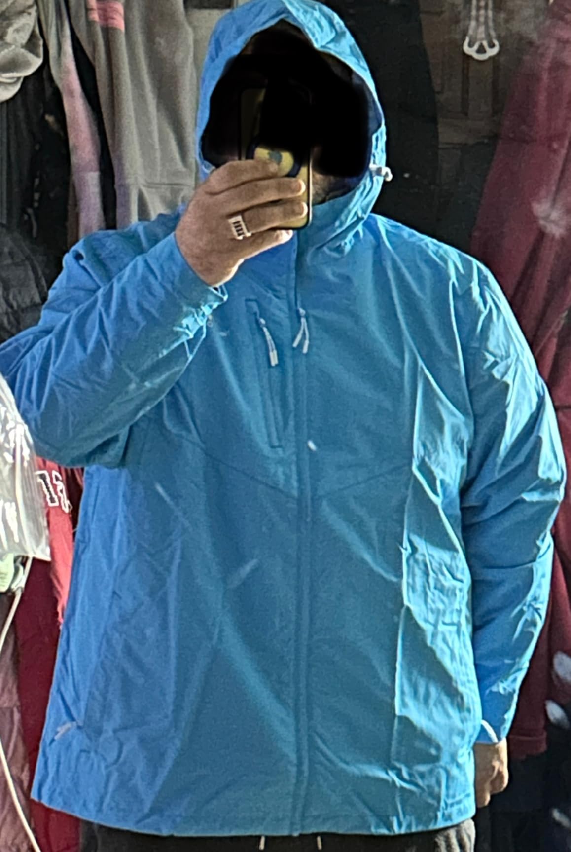 NORDIC OUTLAND Mens Lightweight Hooded Waterproof Rain Jacket Breathable Raincoat Shell for Outdoor Mountain Hiking customer photo 1