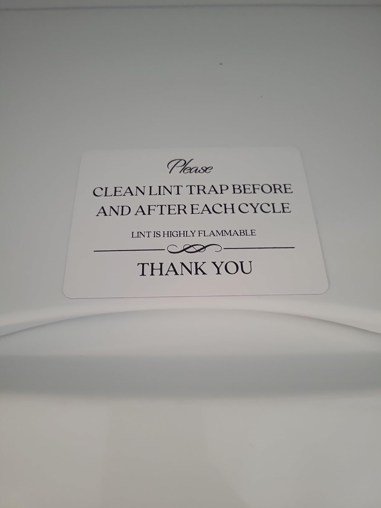 Clean Lint Trap Sign (Magnet 4.75 x 3.5 in) - Airbnb Essentials for Hosts Signs - Vrbo Essentials for Hosts - Airbnb, Vrbo and Short-Term Rental Sign (White) customer photo 1