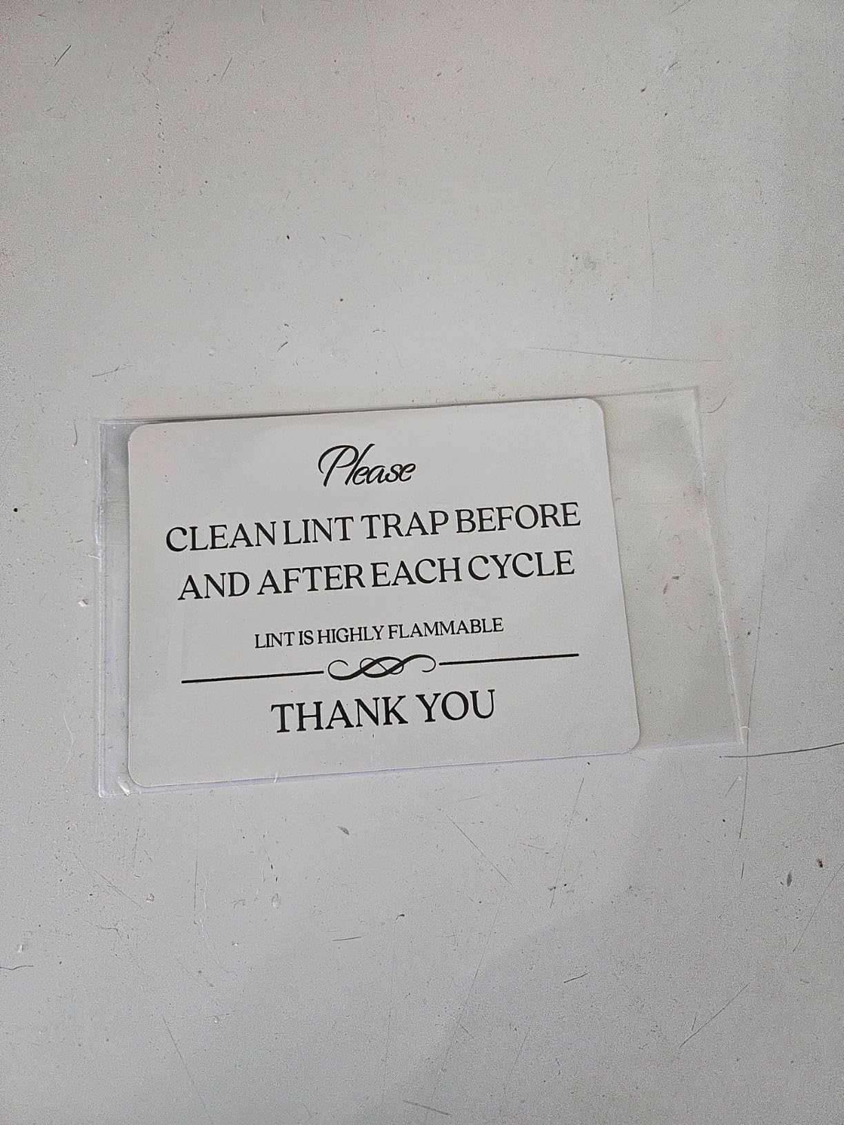 Clean Lint Trap Sign (Magnet 4.75 x 3.5 in) - Airbnb Essentials for Hosts Signs - Vrbo Essentials for Hosts - Airbnb, Vrbo and Short-Term Rental Sign (White) customer photo 2