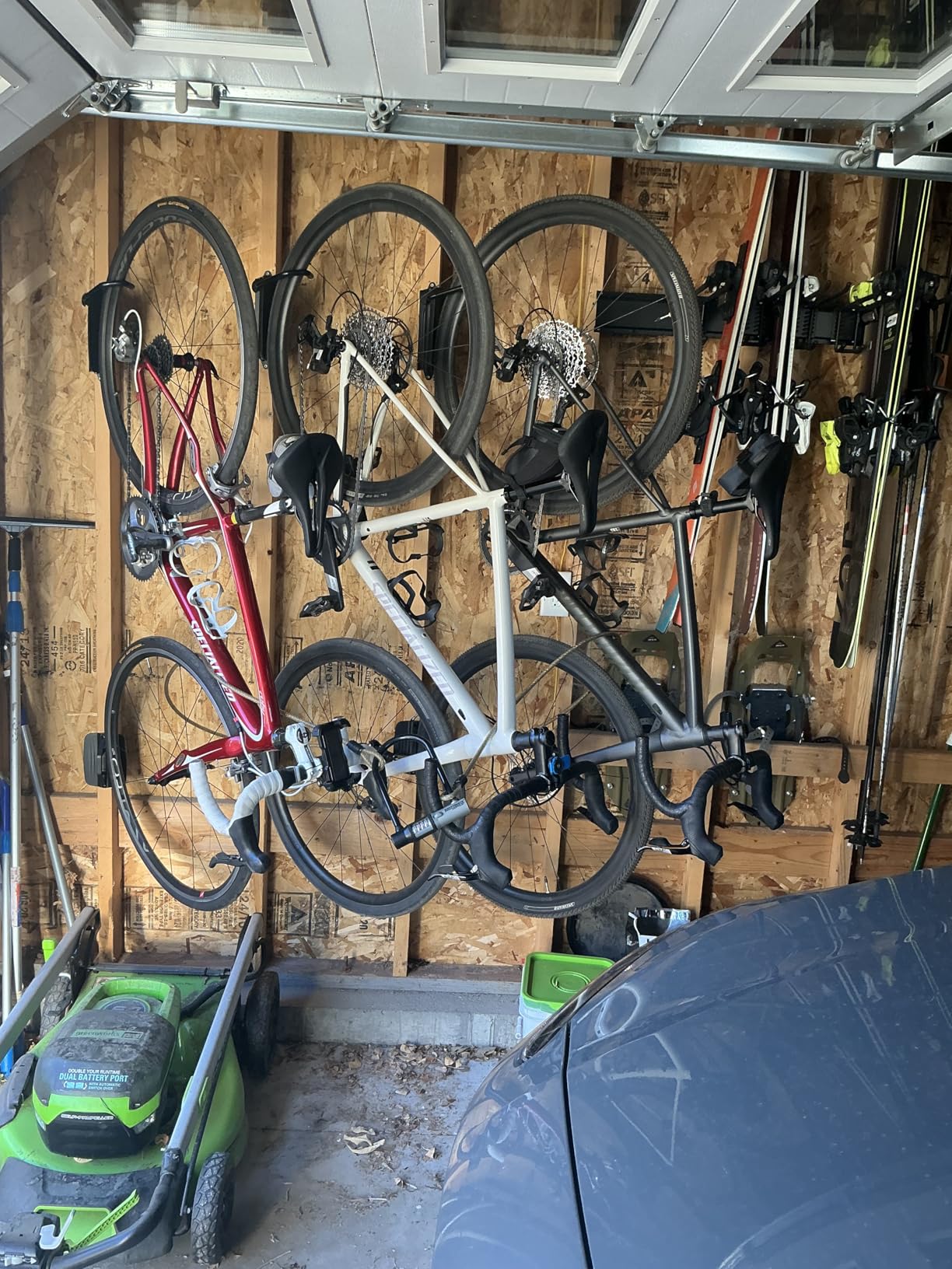 monTEK Swivel Bike Wall Mount, Bike Hangers for Garage, Space-Saving Vertical Bike Rack, Sturdy Bike Storage Rack Holds Up to 66lbs, Easy to Install, 4 Pack customer photo 2