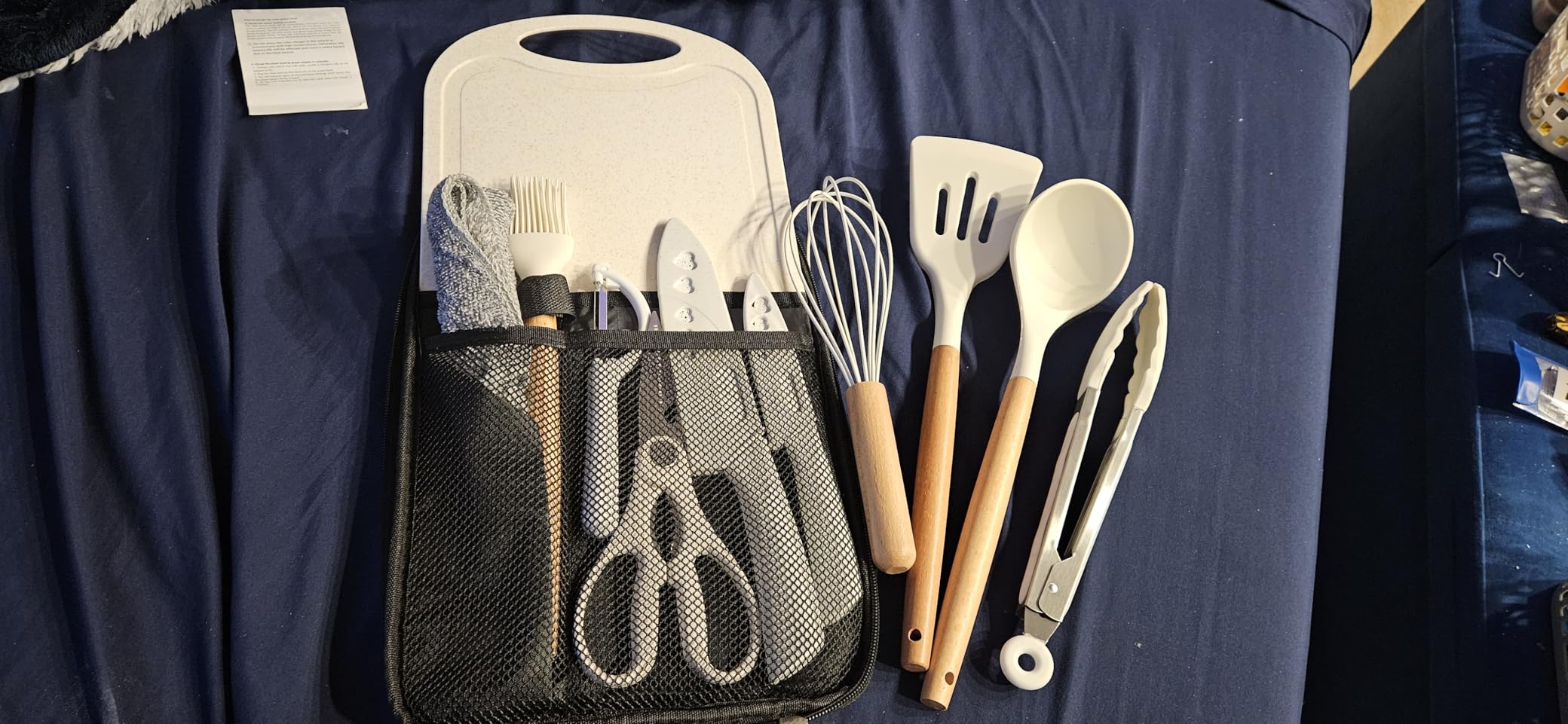 Camping Accessories Kitchen Cooking Utensils Set - Portable Outdoor Camp Cookware Set, Silicone Camper Essentials Gear Must Have Supplies for Travel RV BBQ Grill Picnic Hiking customer photo 1