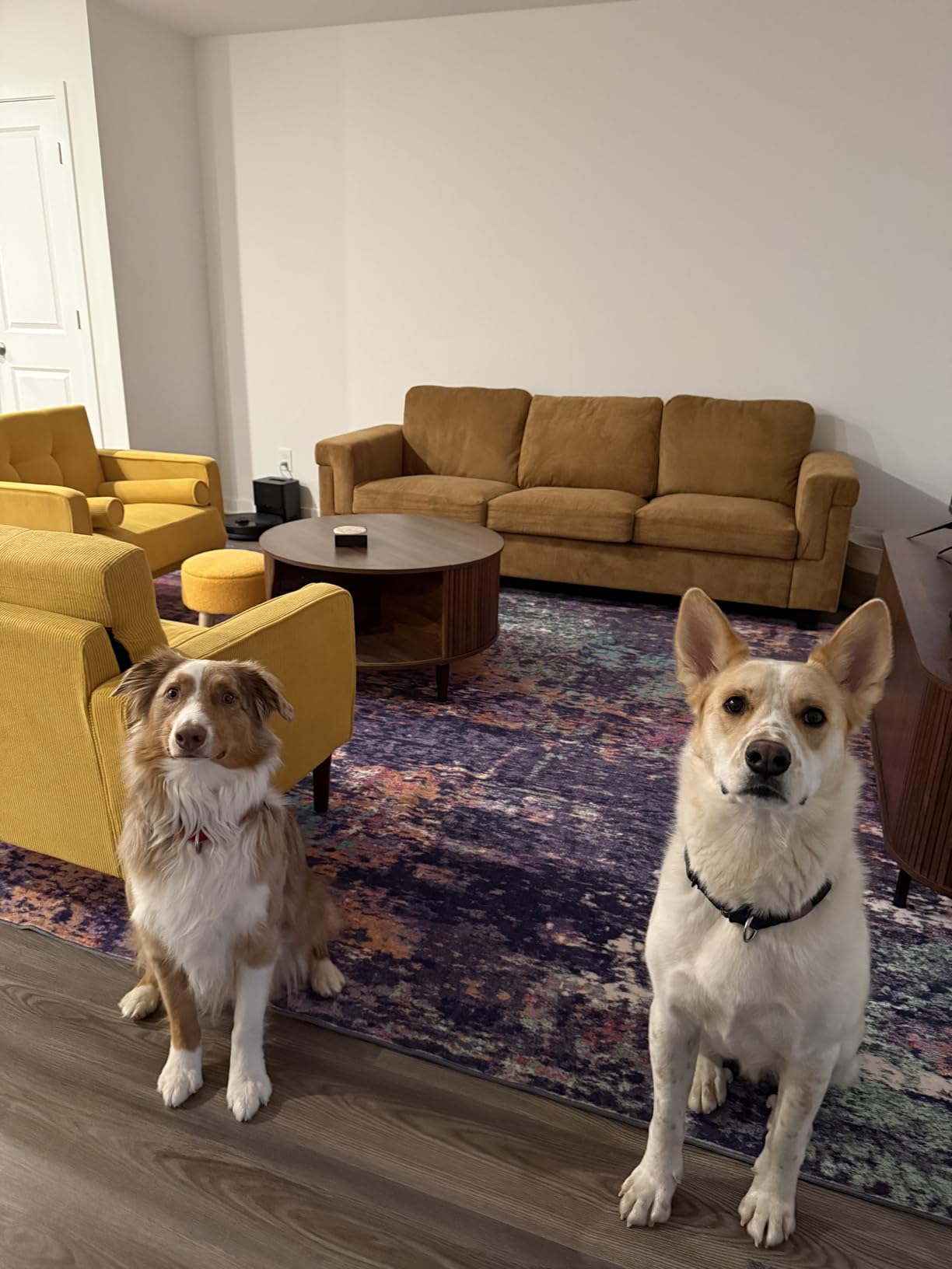 Washable Area Rugs 5'x7' Non-Slip Modern Abstract Soft for Living Room Entryway Bedroom Nursery, Blue Grey Navy Gray customer photo 1