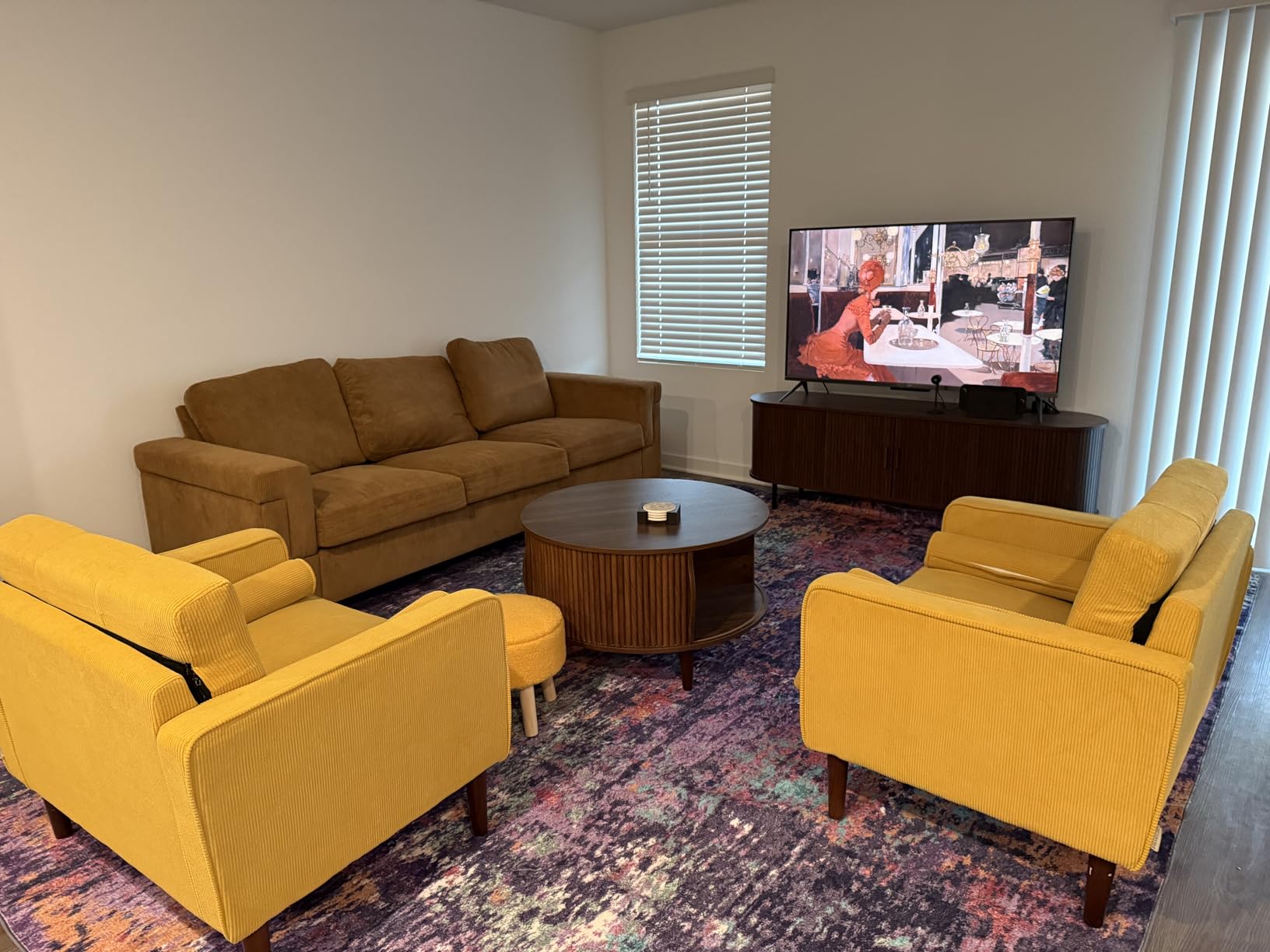 Washable Area Rugs 5'x7' Non-Slip Modern Abstract Soft for Living Room Entryway Bedroom Nursery, Blue Grey Navy Gray customer photo 2