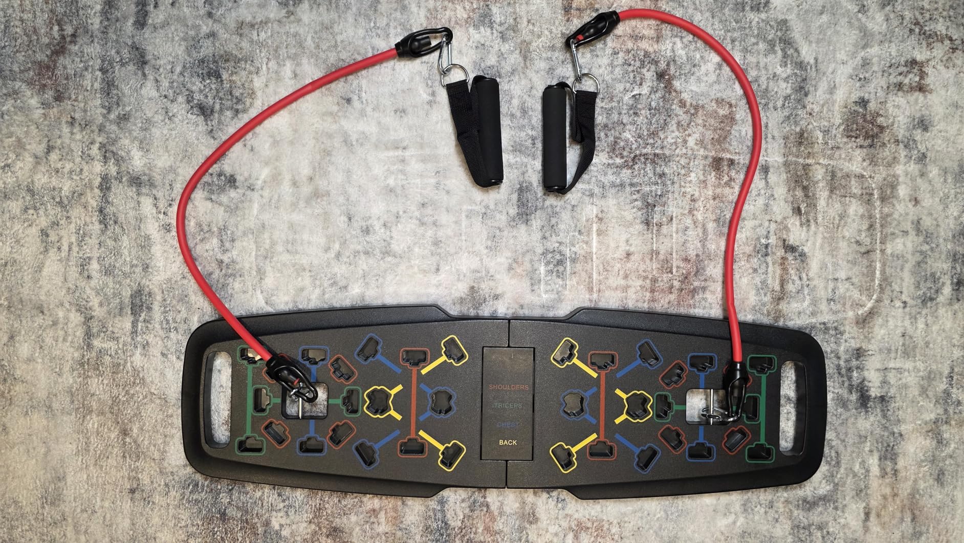 MQRW Push Up Board, Home Gym, Portable Exercise Equipment, Pilates Bar and 20 Fitness Accessories with Resistance Bands and Ab Roller Wheel, Full Body Workout at Home customer photo 2