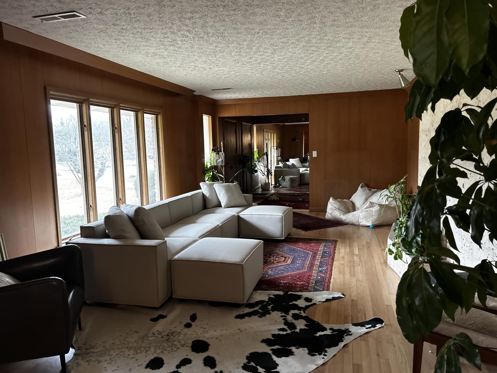 Acanva Luxury Modular Sectional Living Room Sofa Set, Modern Minimalist Style Couch with Ottoman and Chaise, L-Shape, Linen-Like Cream customer photo 2