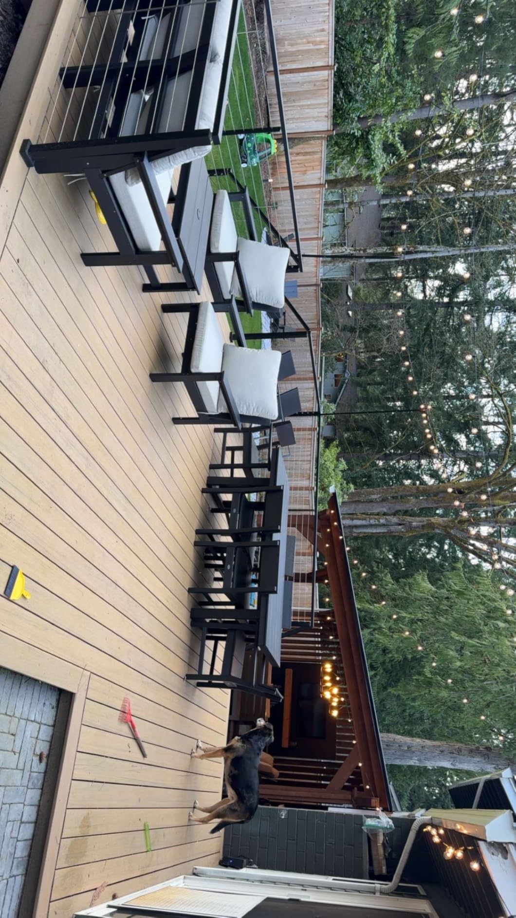 SERWALL HDPE Patio Furniture Set, 7-piece Outdoor Sectional Sofa Set, All Weather Outdoor Couch Set for Deck, Lawn, Grey Frame with Khaki Cushion customer photo 1